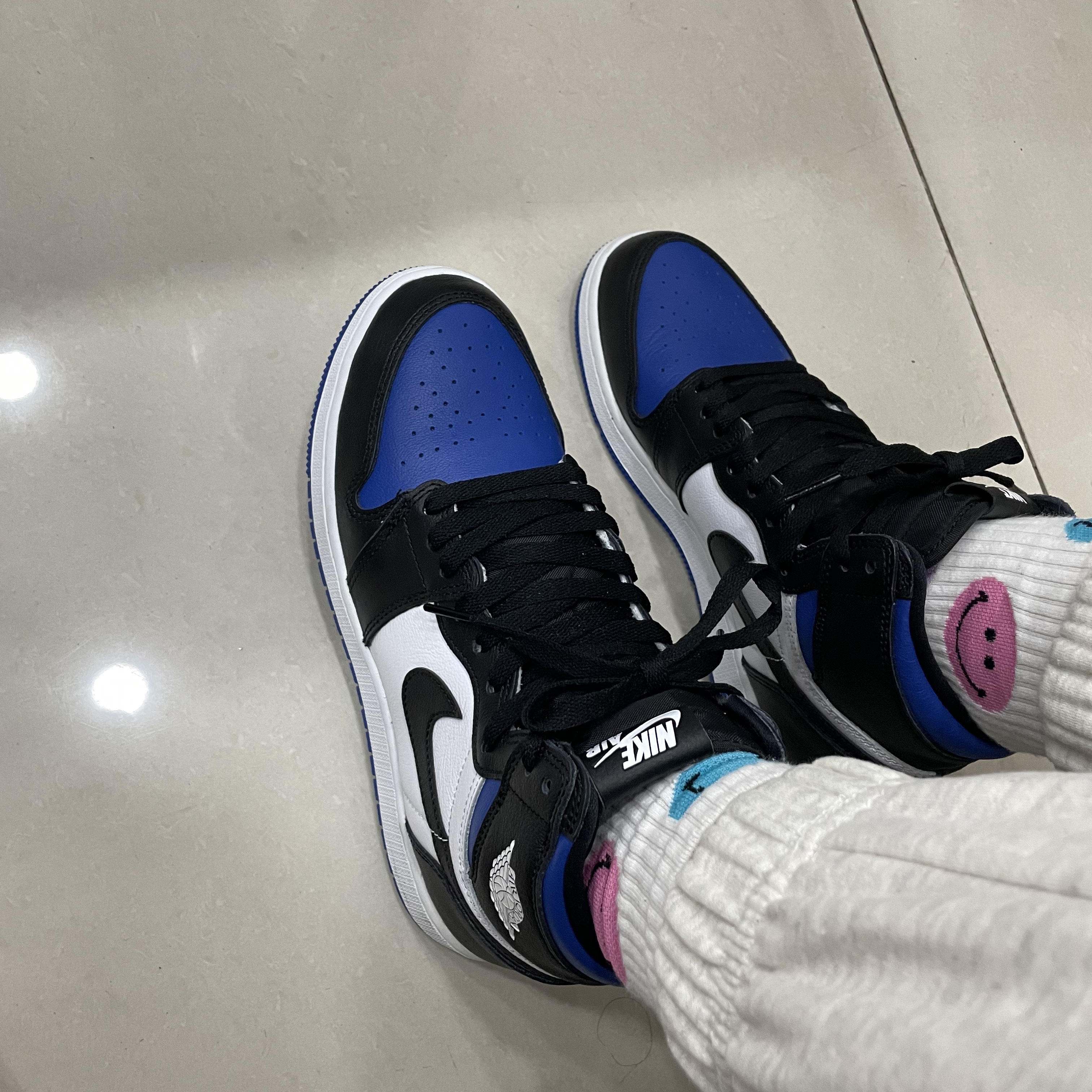 (GS) Jordan 1 Retro High OG Royal Toe 착용 스타일