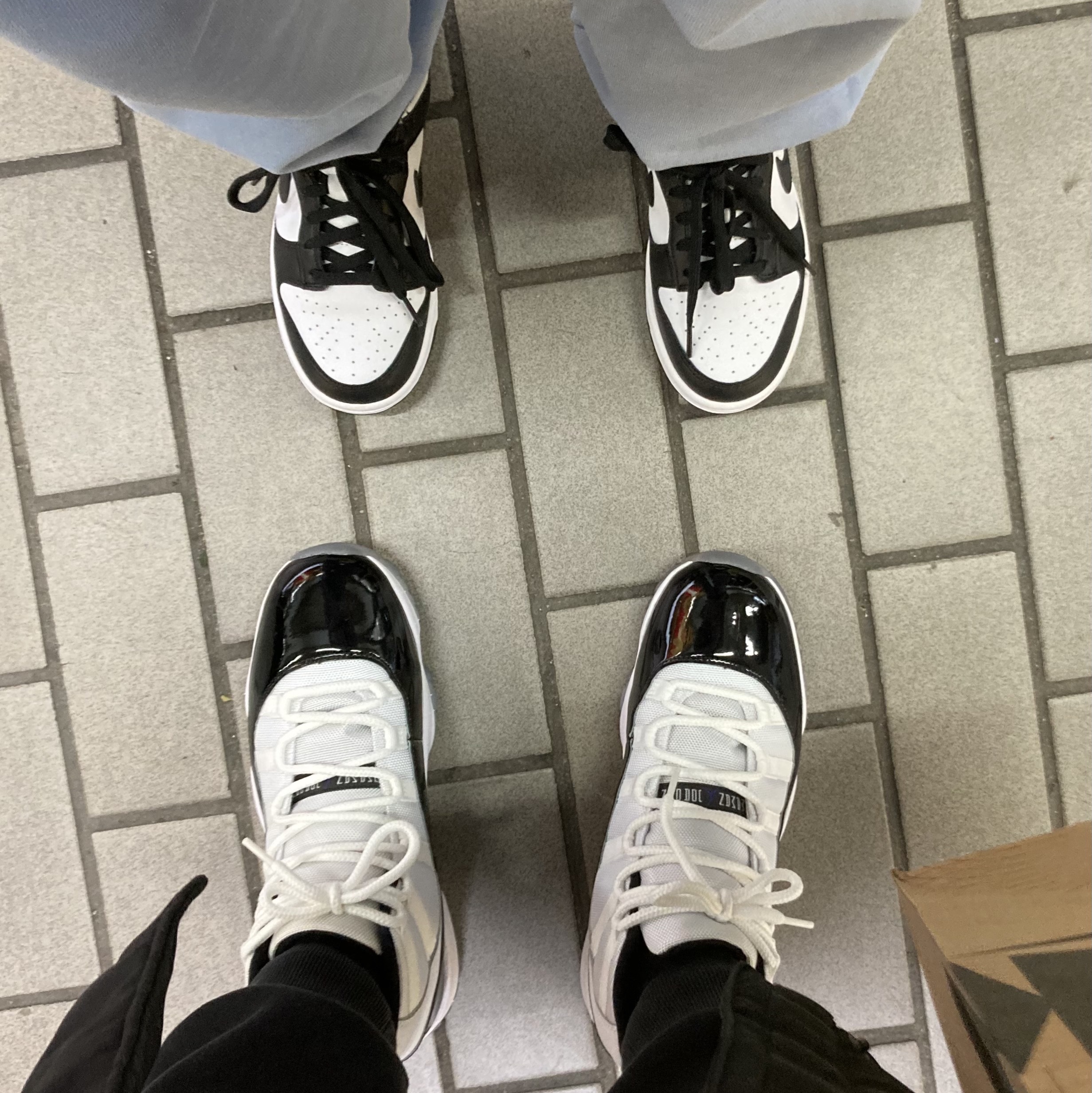 Nike Dunk Low Retro Black, Jordan 11 Retro Concord 2018 착용 스타일