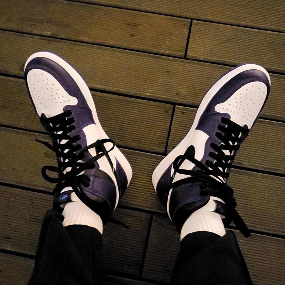 Jordan 1 Retro High OG Court Purple 2020 착용 스타일 - 2