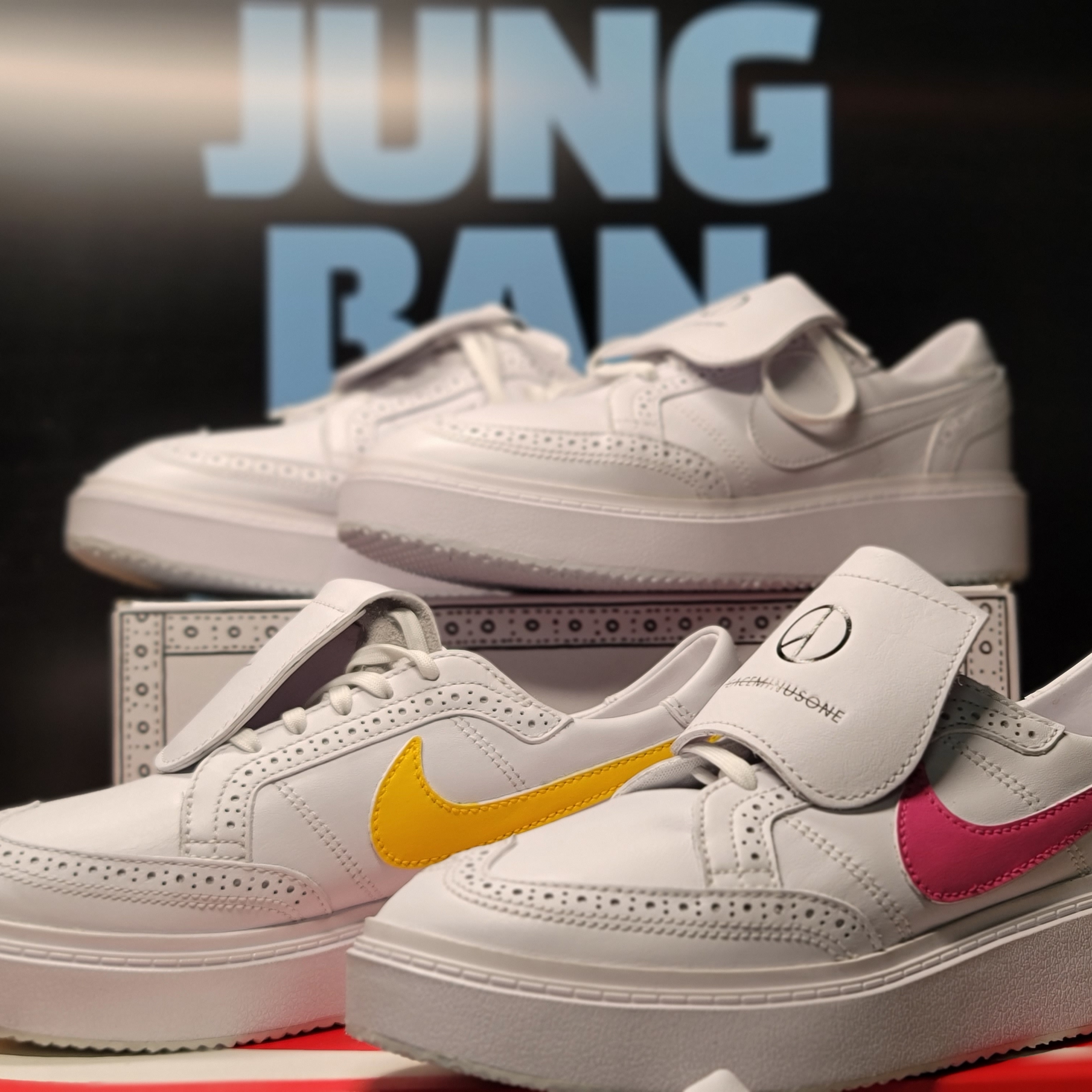 Nike x Peaceminusone Kwondo1 White 착용 스타일 - 2