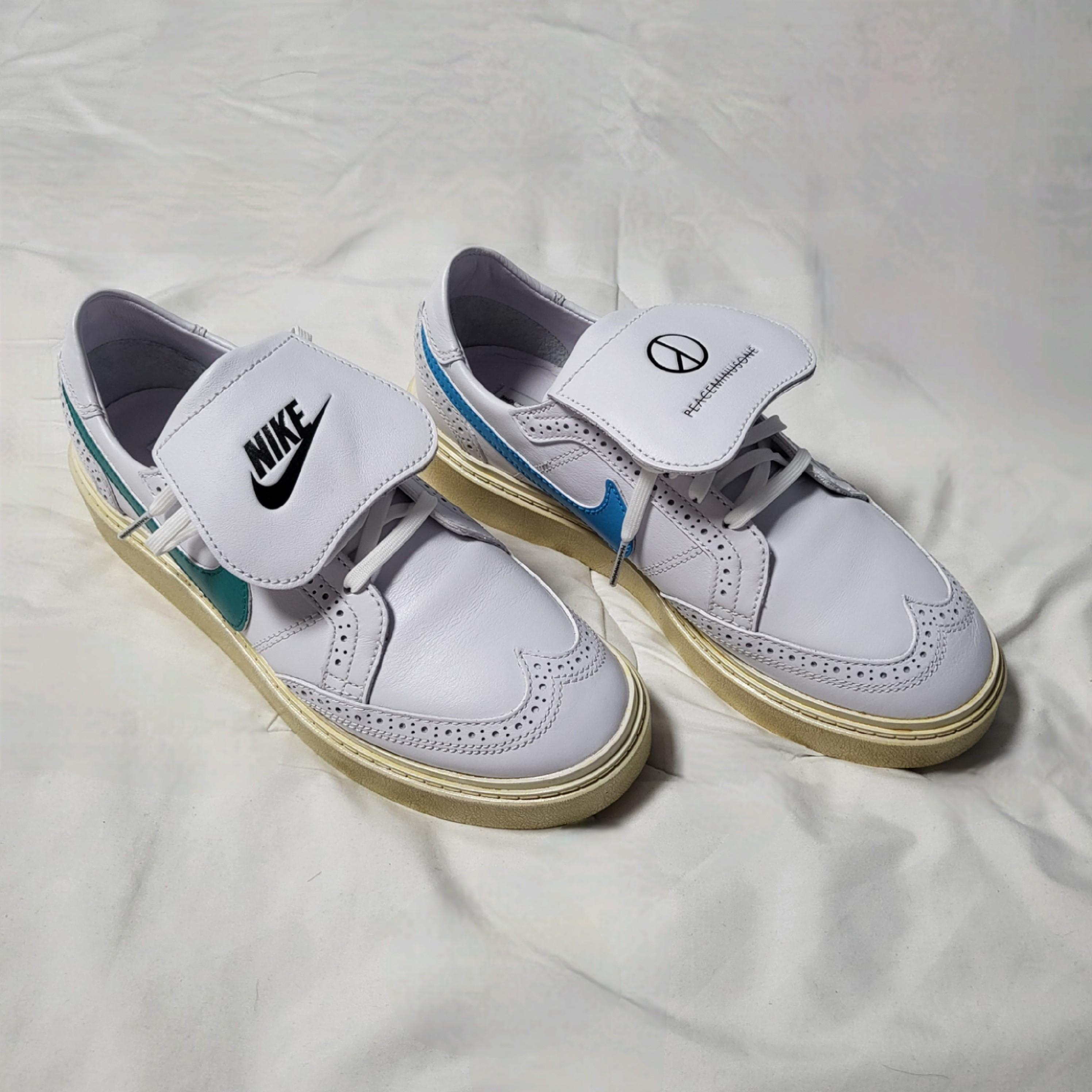 Nike x Peaceminusone Kwondo1 White 착용 스타일 - 4