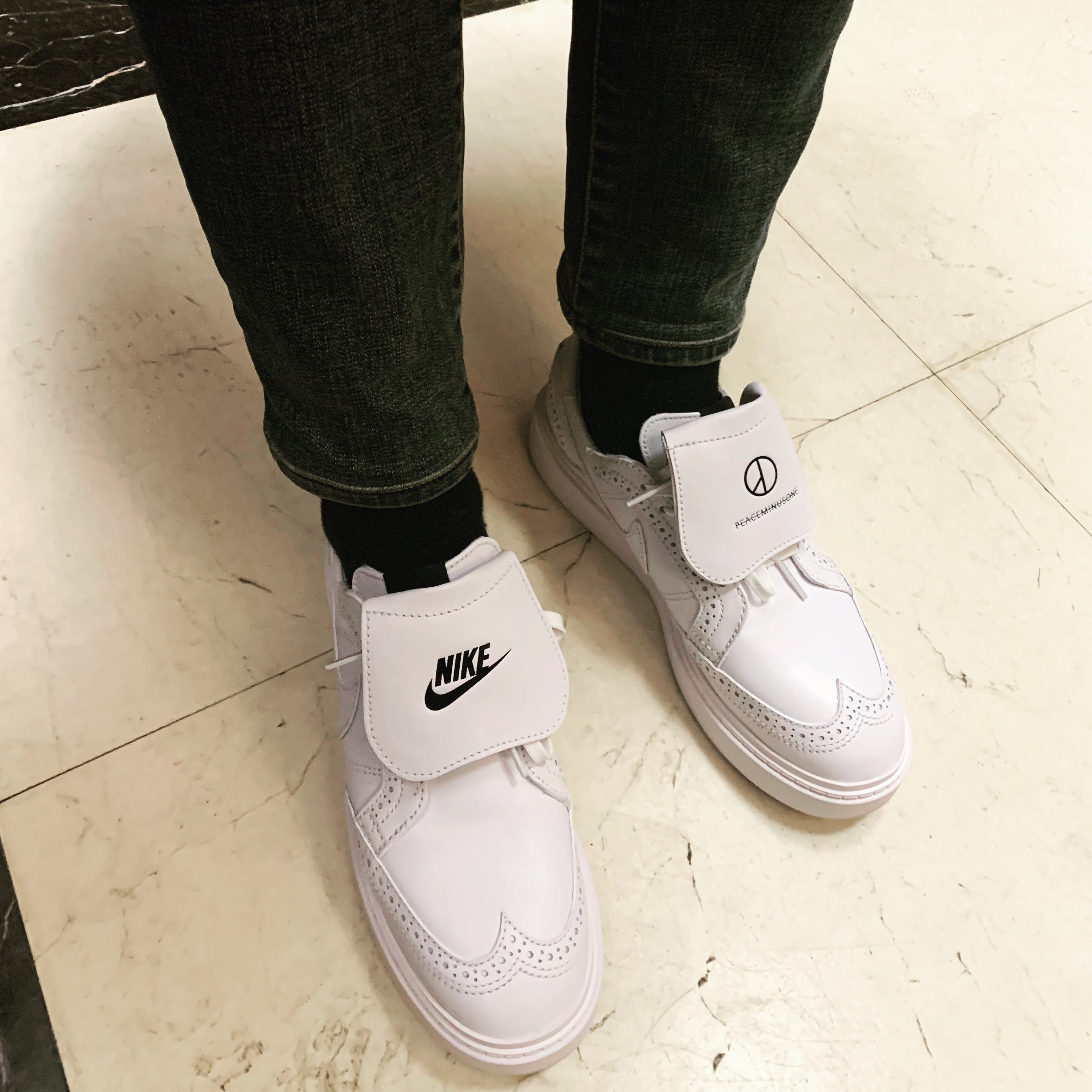 Nike x Peaceminusone Kwondo1 White 착용 스타일