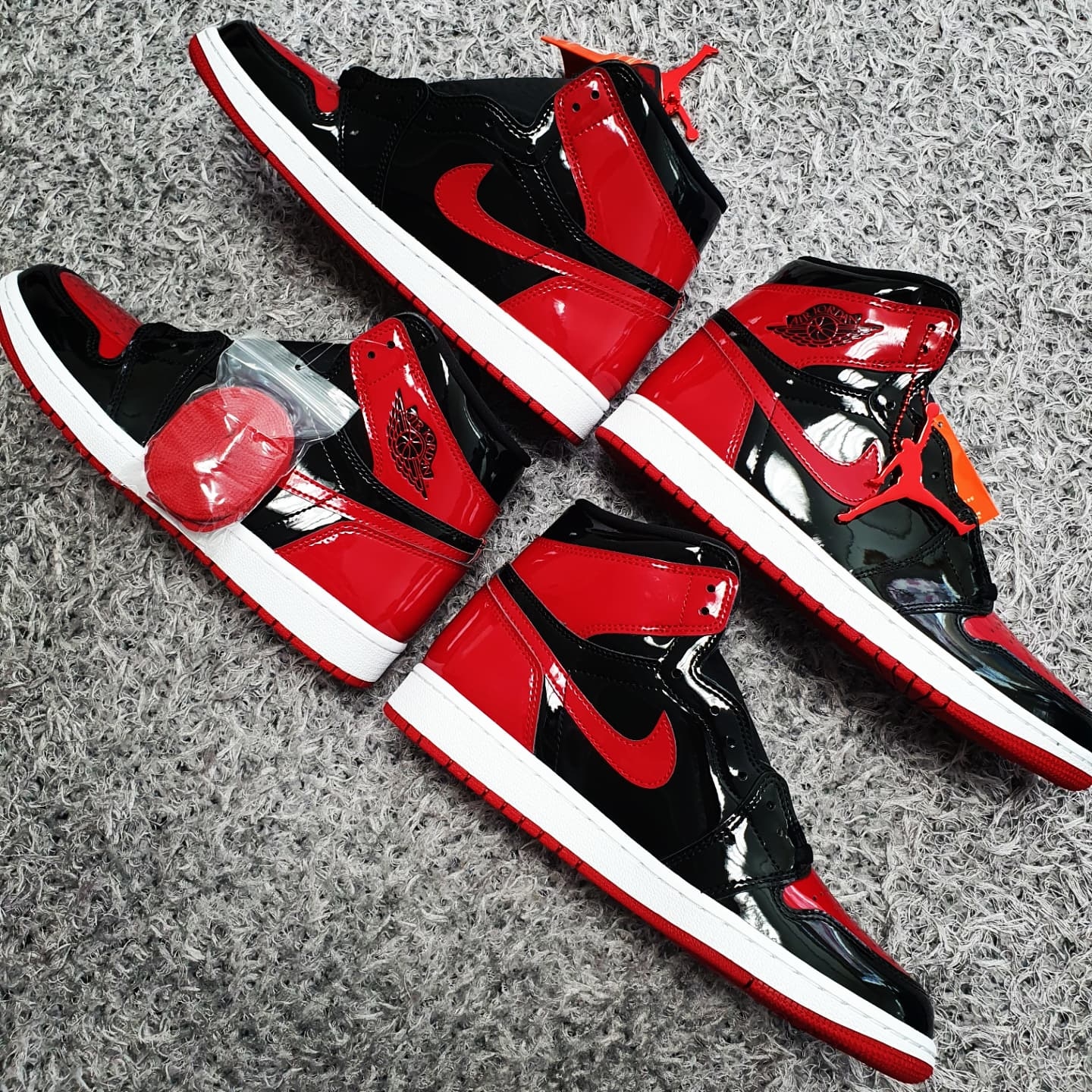 Jordan 1 Retro High OG Patent Bred 착용 스타일 - 2