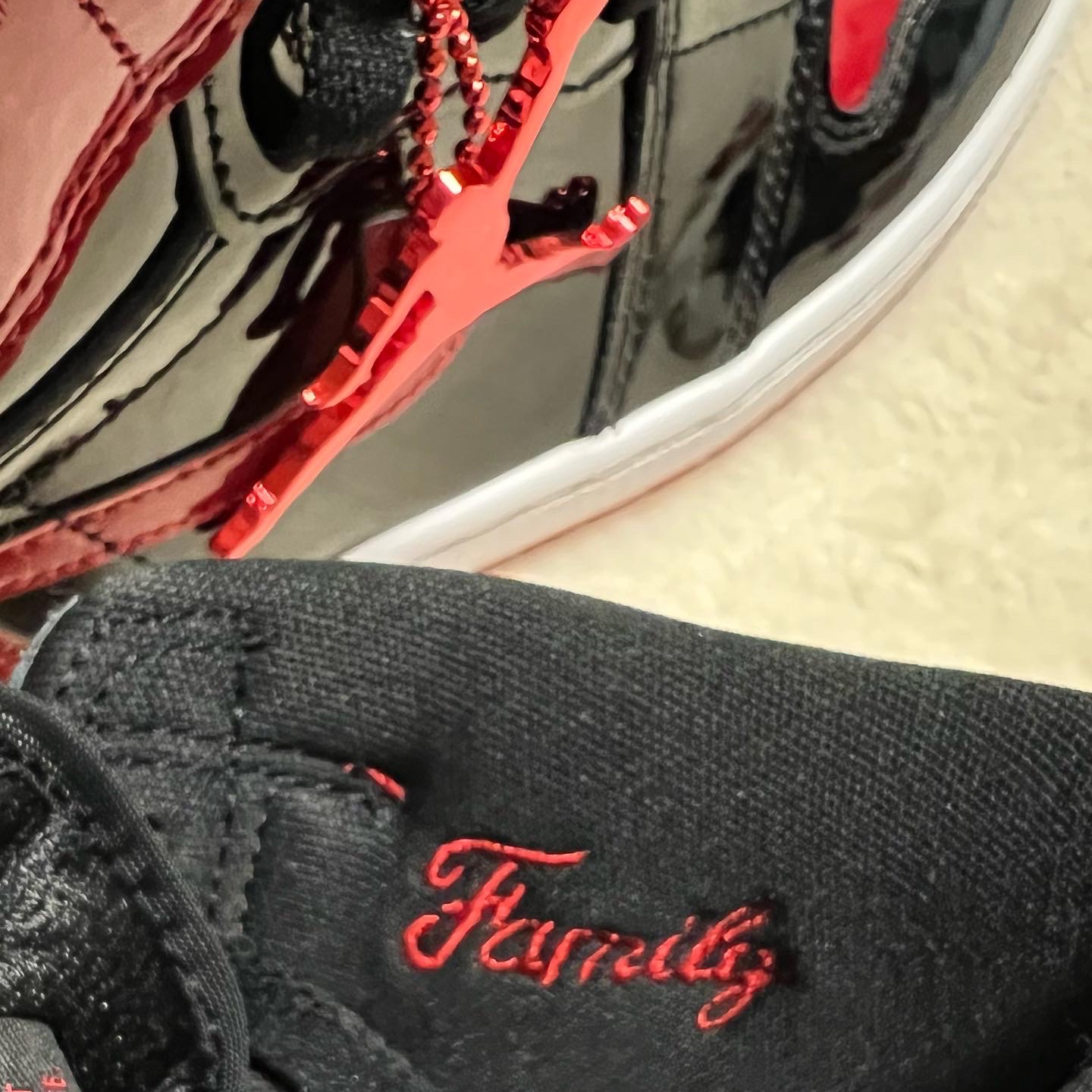 Jordan 1 Retro High OG Patent Bred, (GS) Jordan 1 Retro High OG Patent Bred 착용 스타일 - 5
