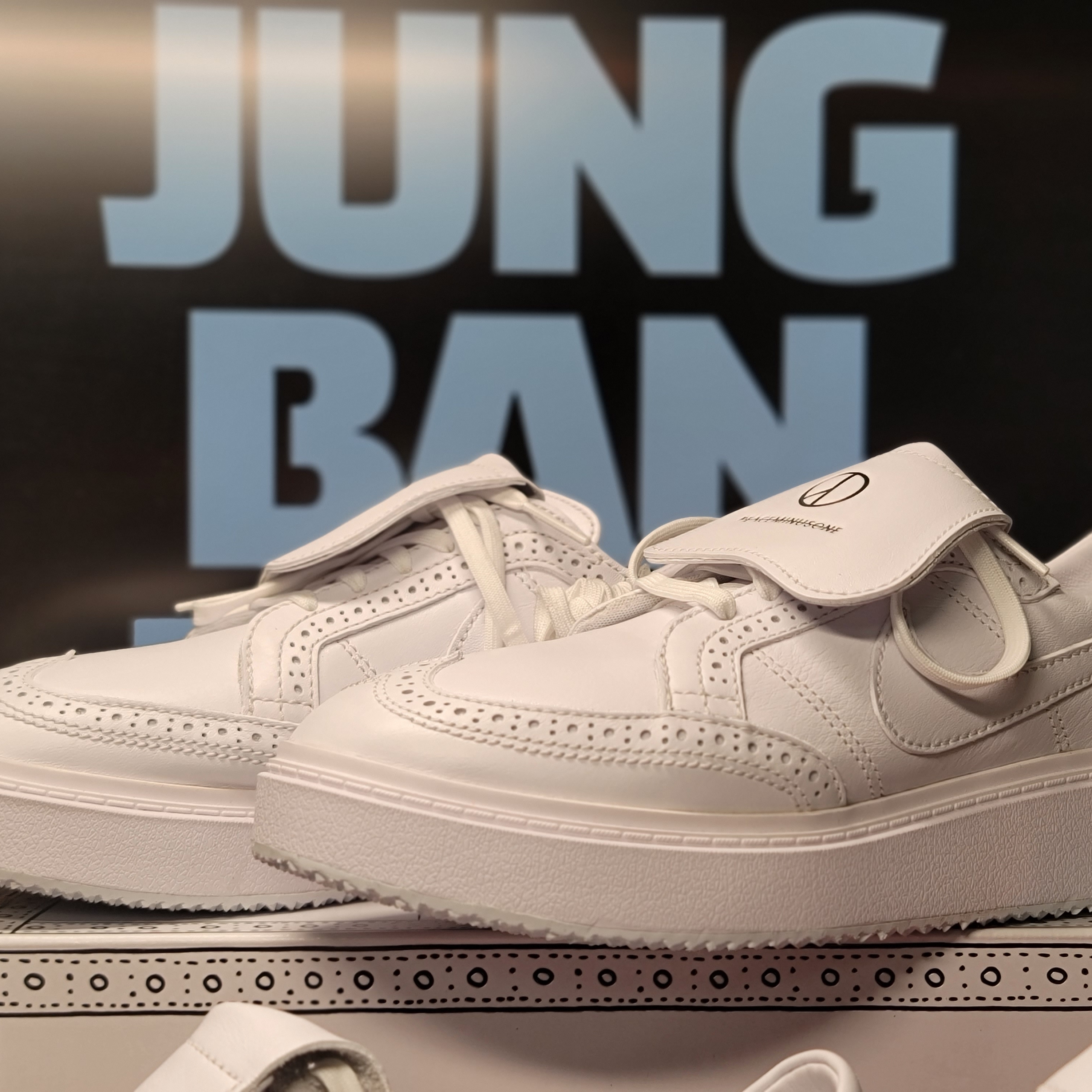 Nike x Peaceminusone Kwondo1 White 착용 스타일 - 1