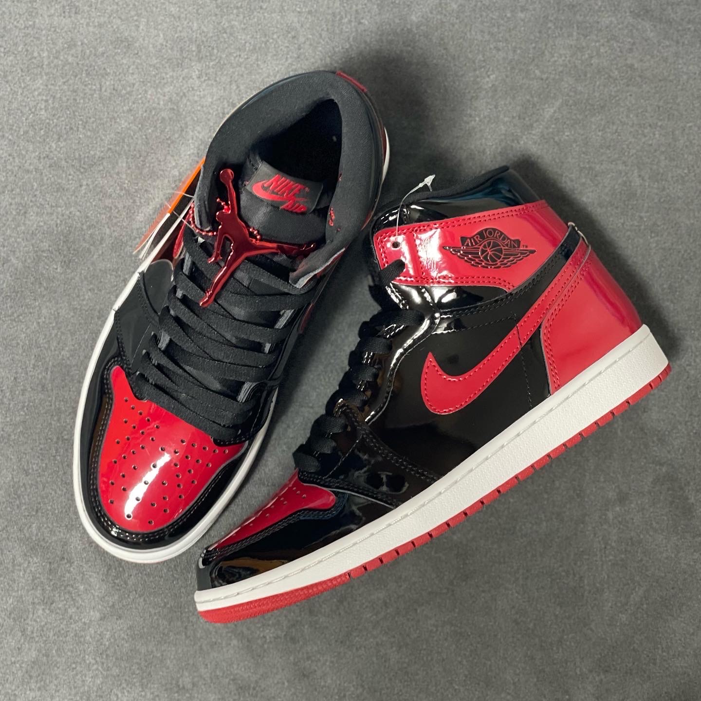Jordan 1 Retro High OG Patent Bred 착용 스타일 - 2