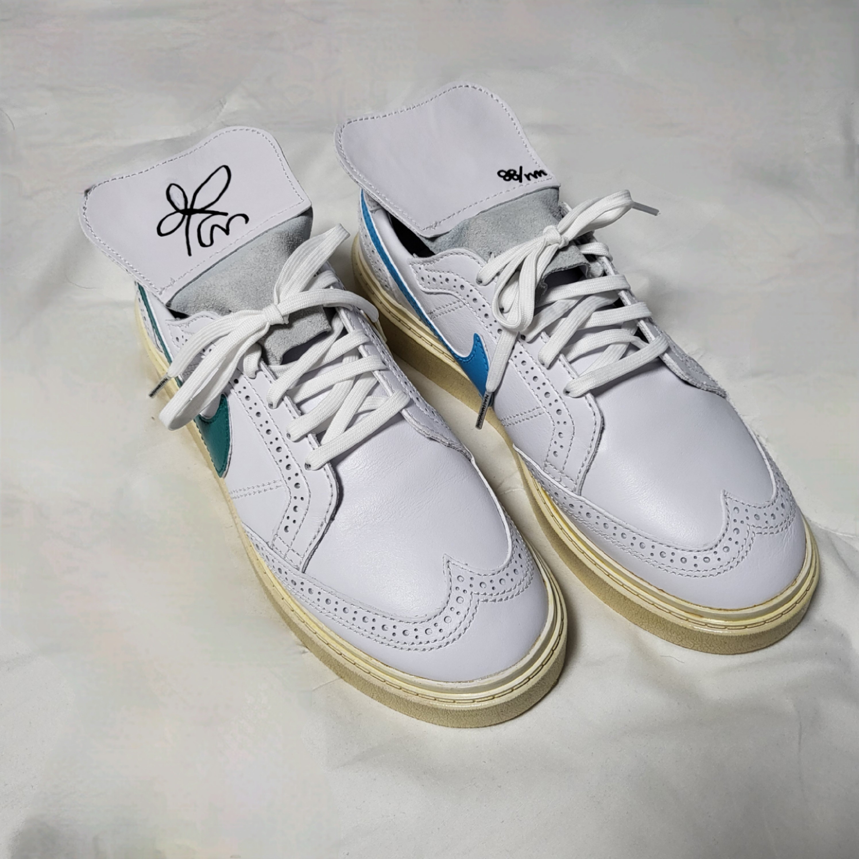 Nike x Peaceminusone Kwondo1 White 착용 스타일 - 2