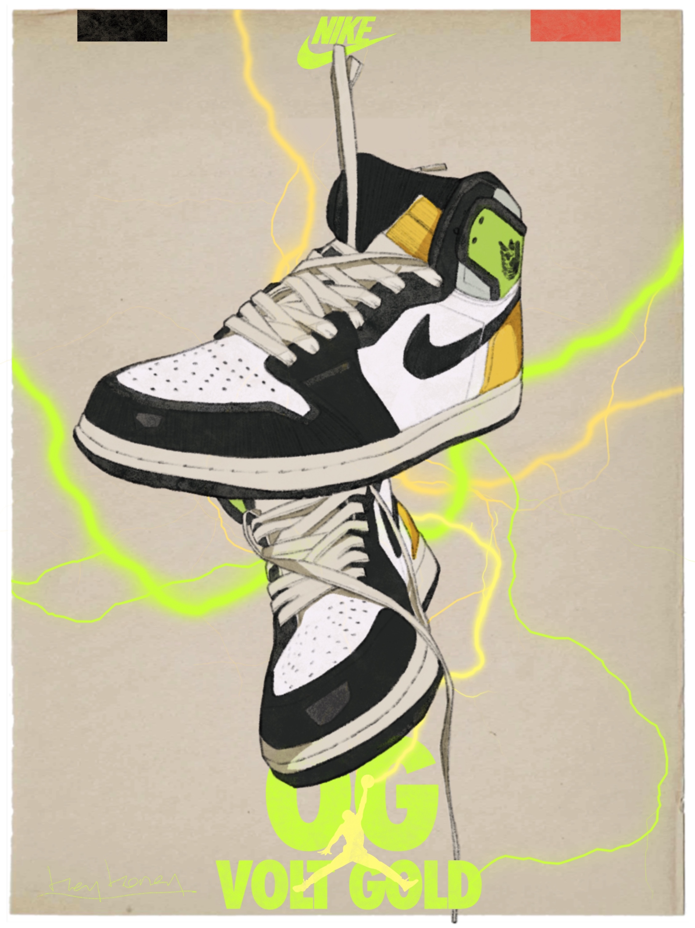Jordan 1 Retro High OG Volt Gold 착용 스타일