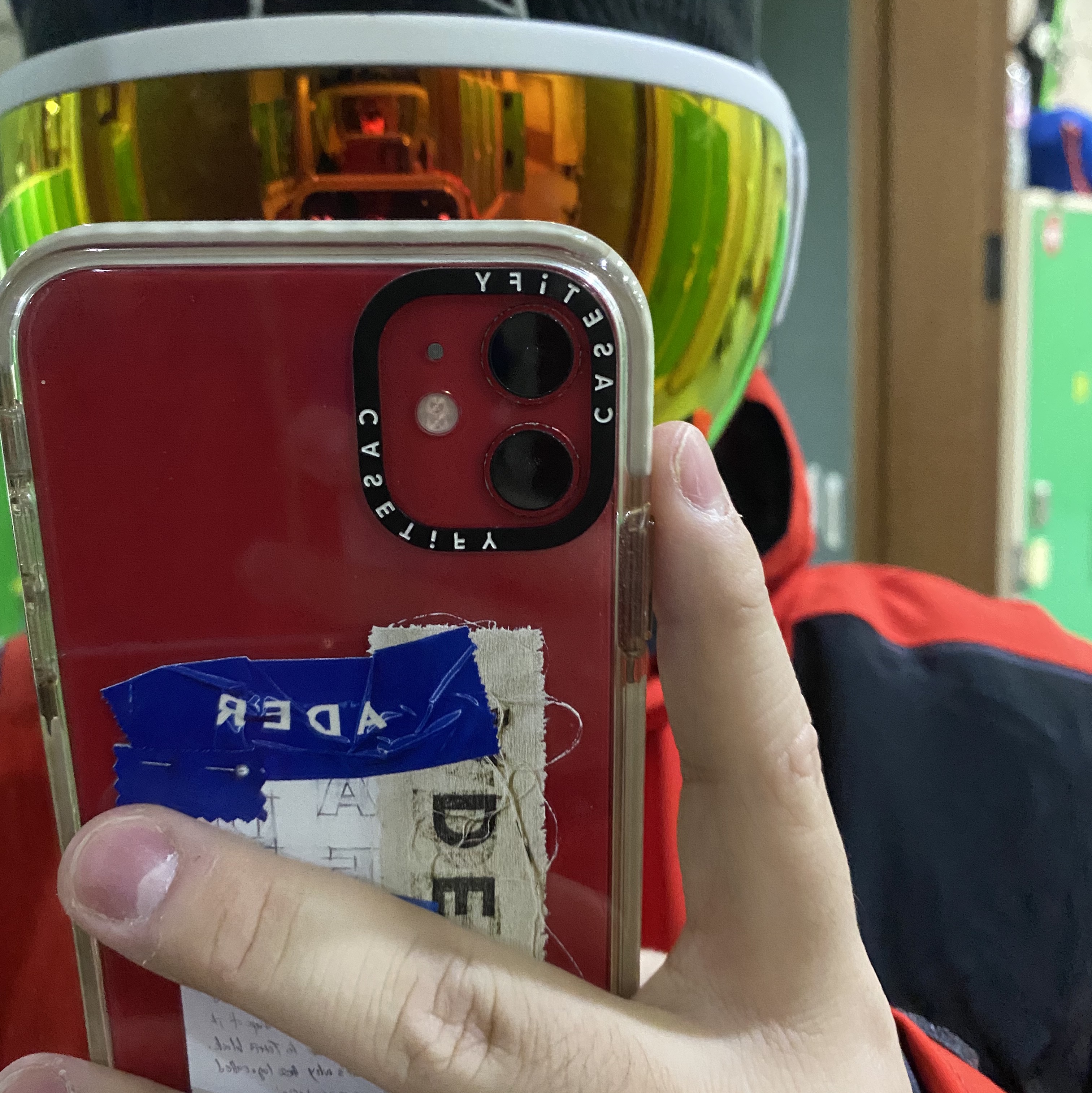 Casetify x Ader Error Sketch Impact iPhone Case, Nike x Stussy Cuff Beanie Black 착용 스타일 - 2