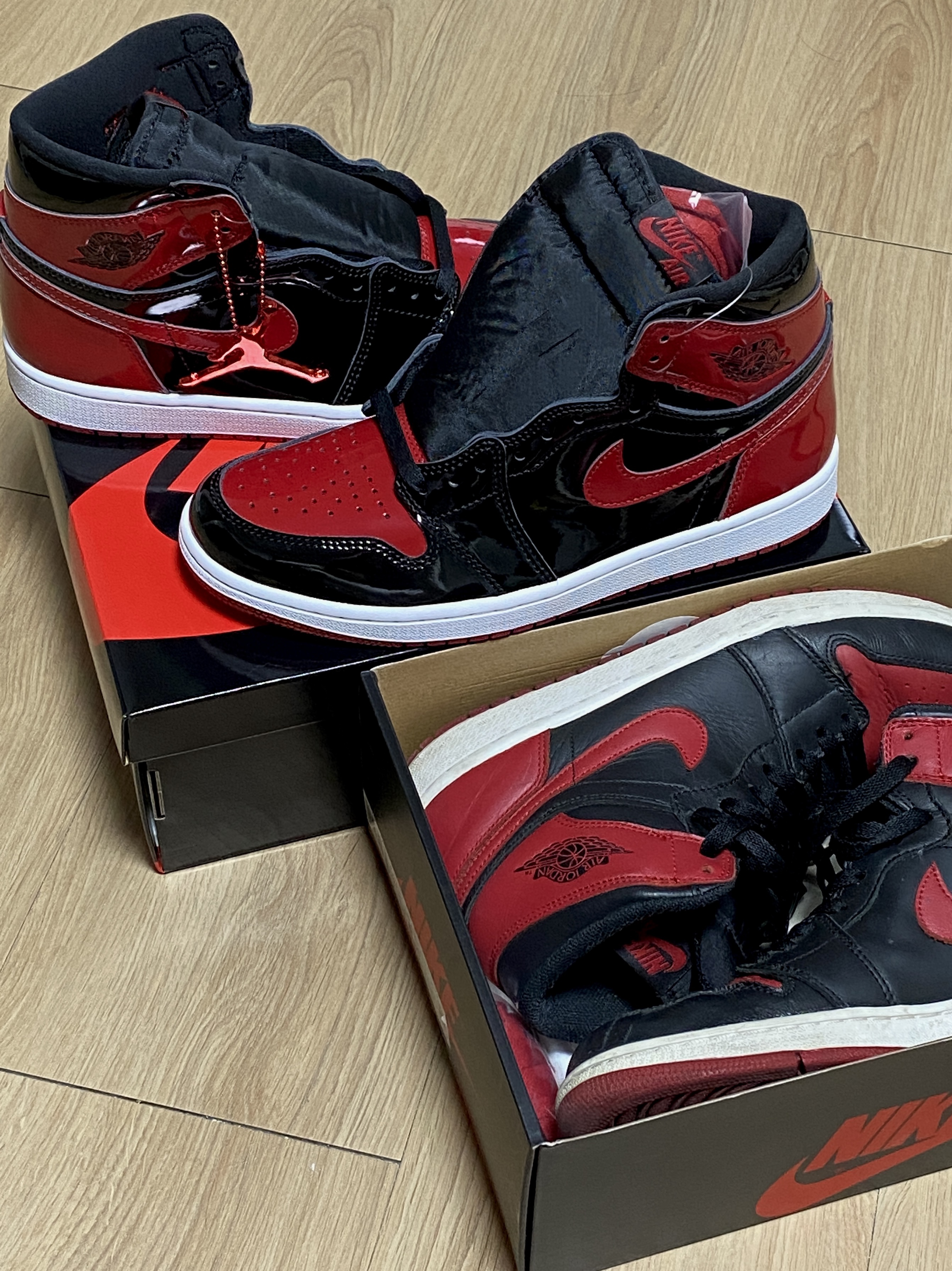 Jordan 1 Retro High OG Patent Bred, Jordan 1 Retro High OG Bred 2013 착용 스타일 - 2