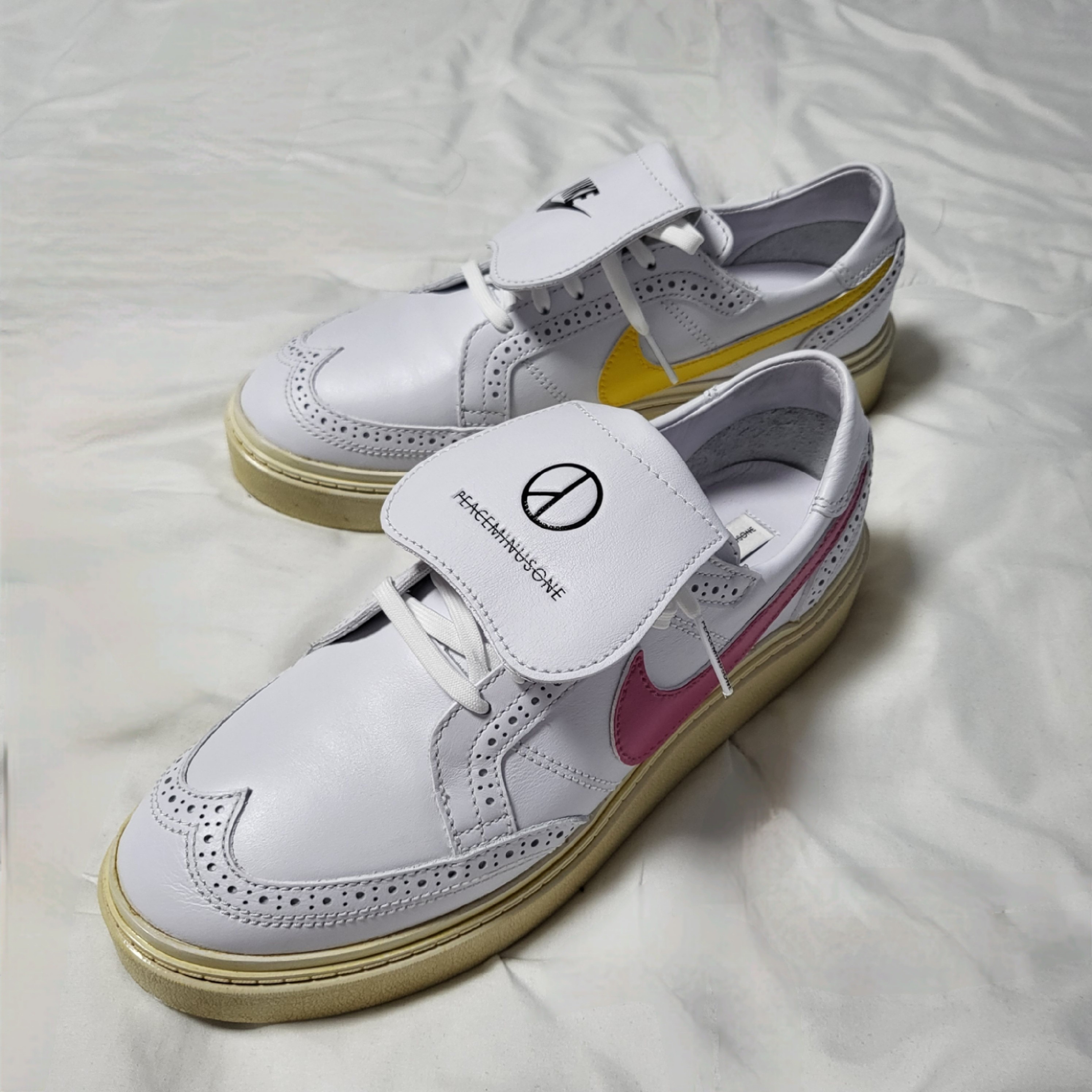 Nike x Peaceminusone Kwondo1 White 착용 스타일 - 1