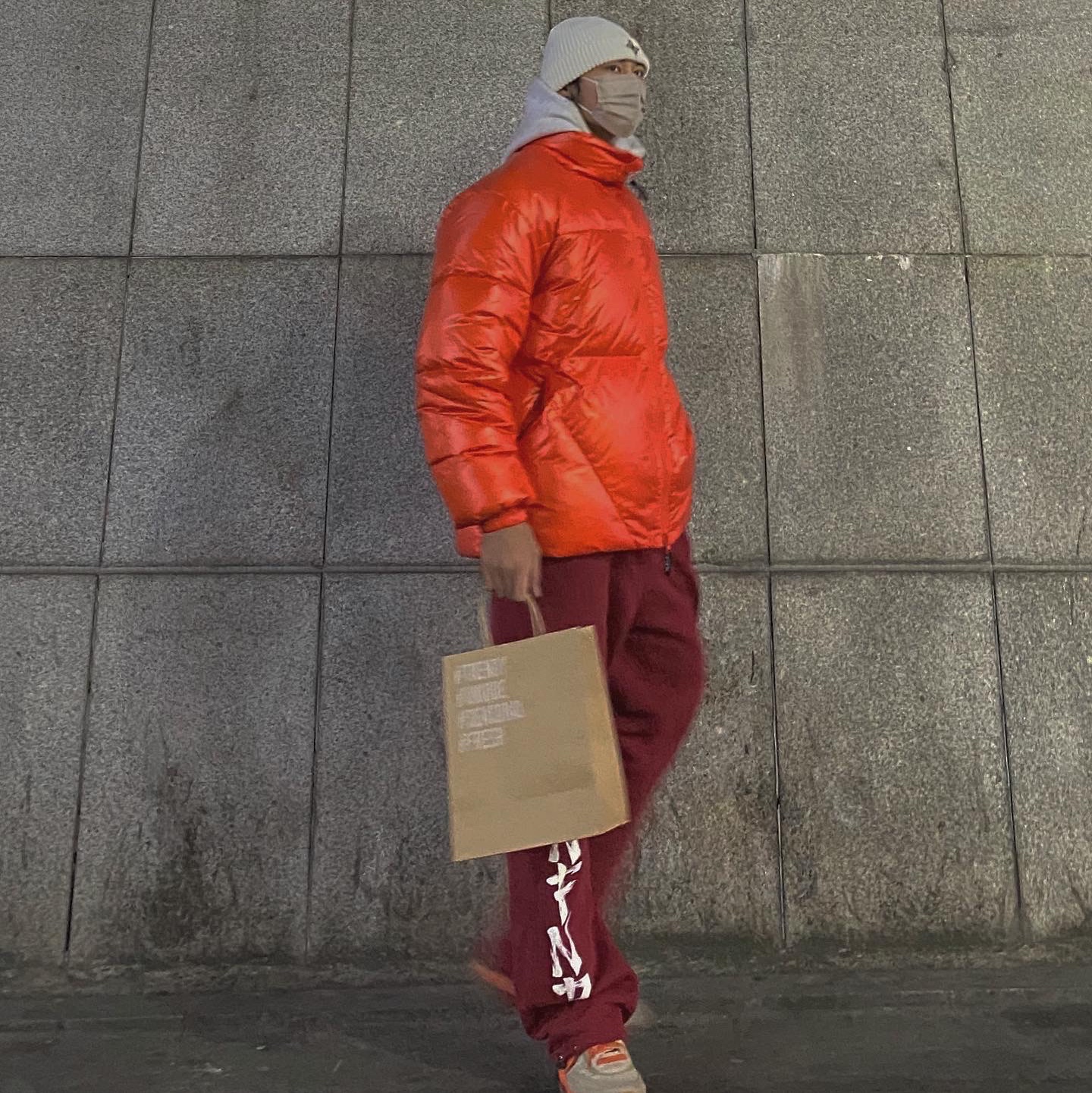 Nike x Sacai x Clot LDWaffle Orange Blaze 착용 스타일 - 4