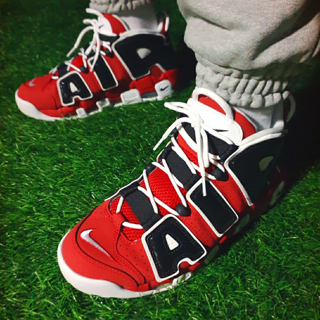 Nike Air More Uptempo 96 Bulls 2021 착용 스타일 - 5