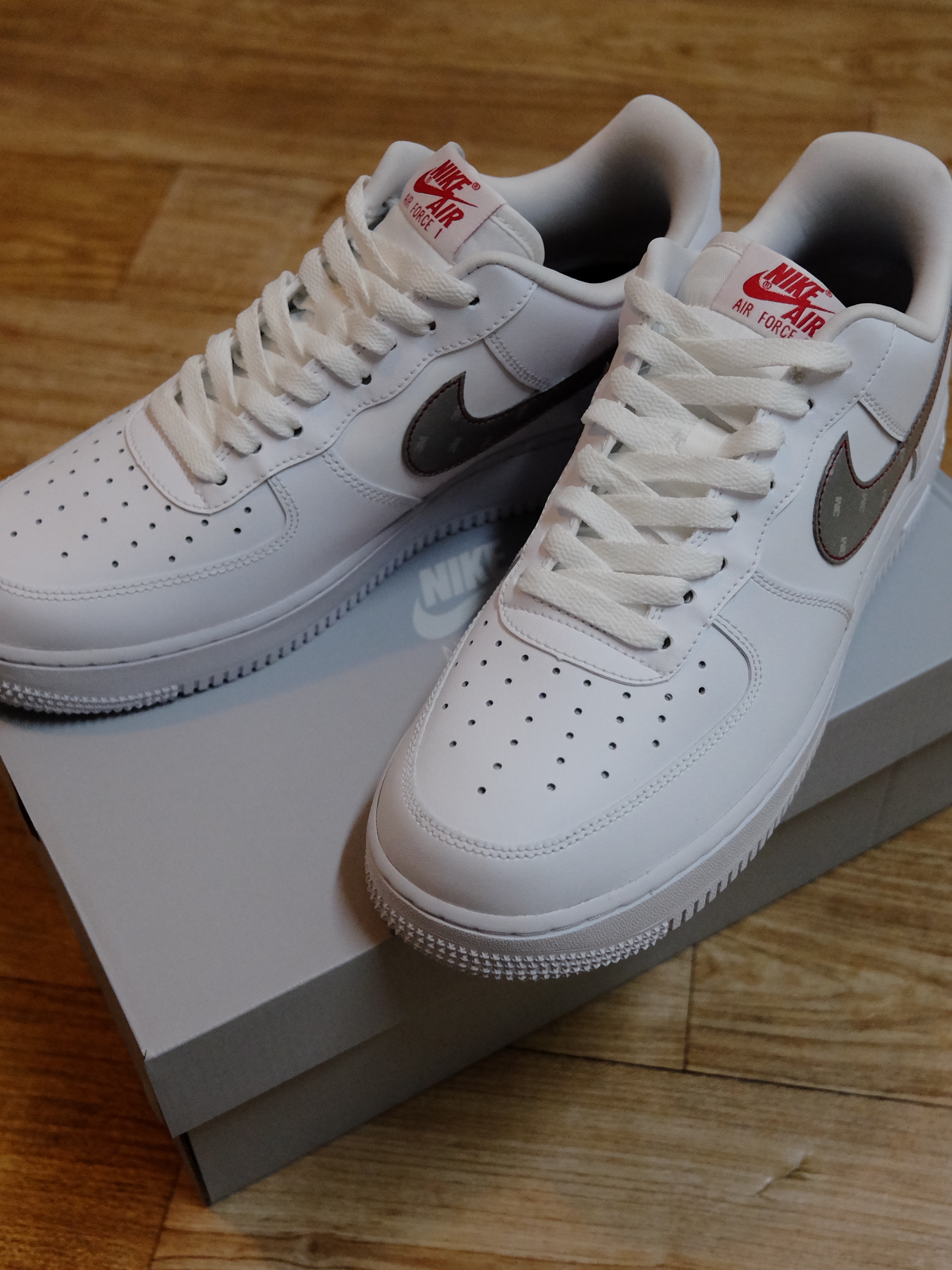 Nike Air Force 1 '07 3M White 착용 스타일 - 1