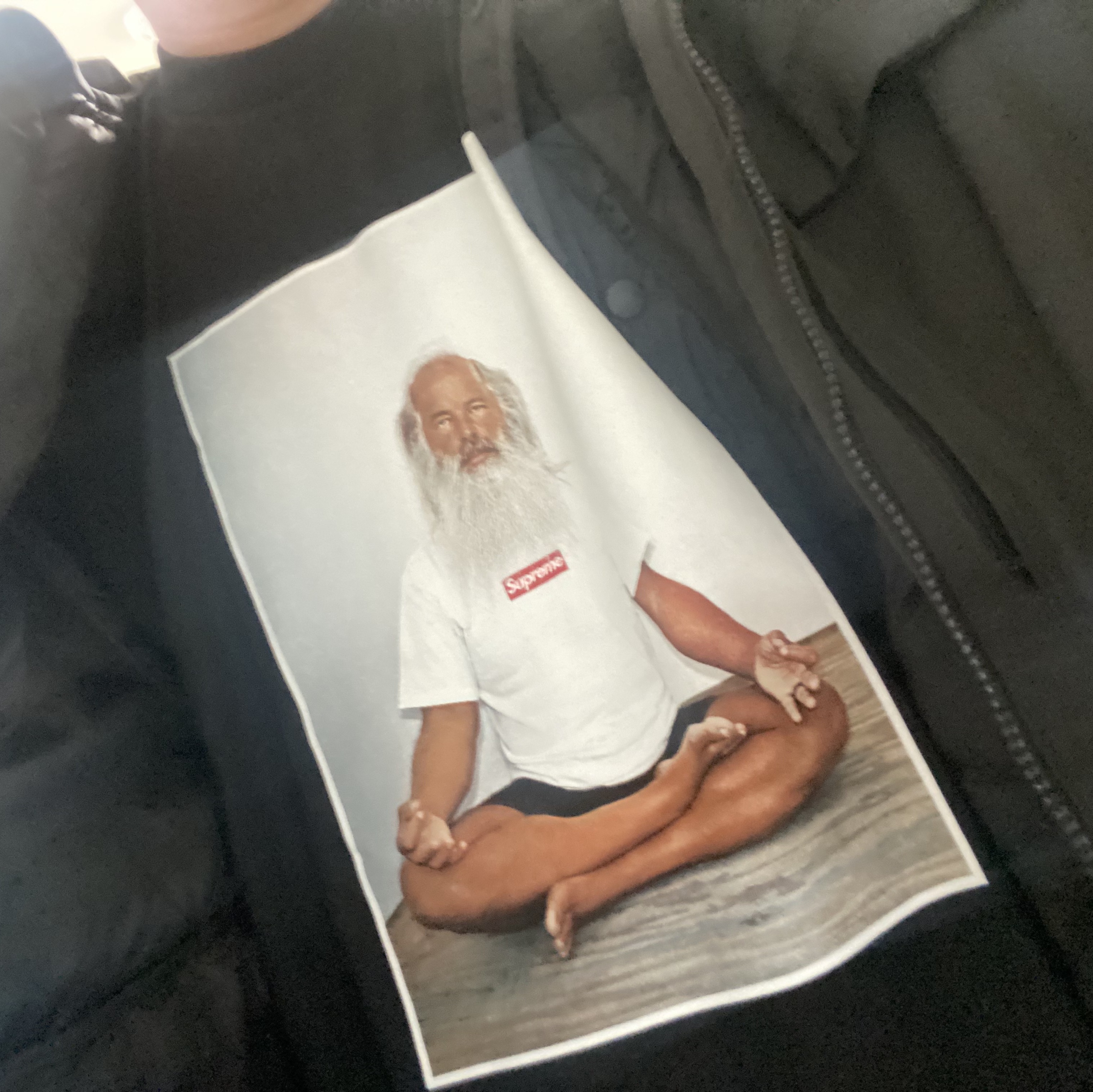 Supreme Rick Rubin T-Shirt Black - 21FW 착용 스타일