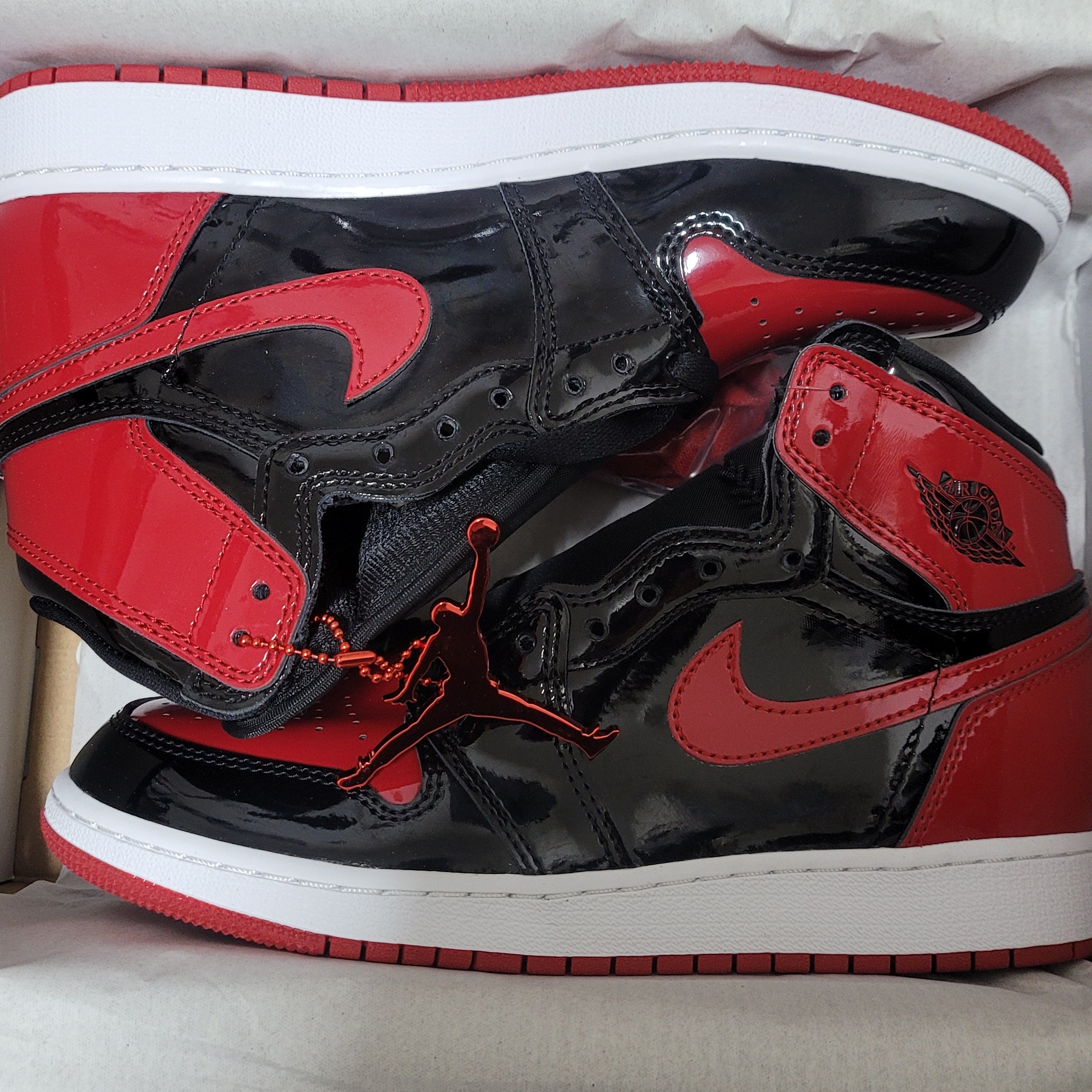 (GS) Jordan 1 Retro High OG Patent Bred 착용 스타일