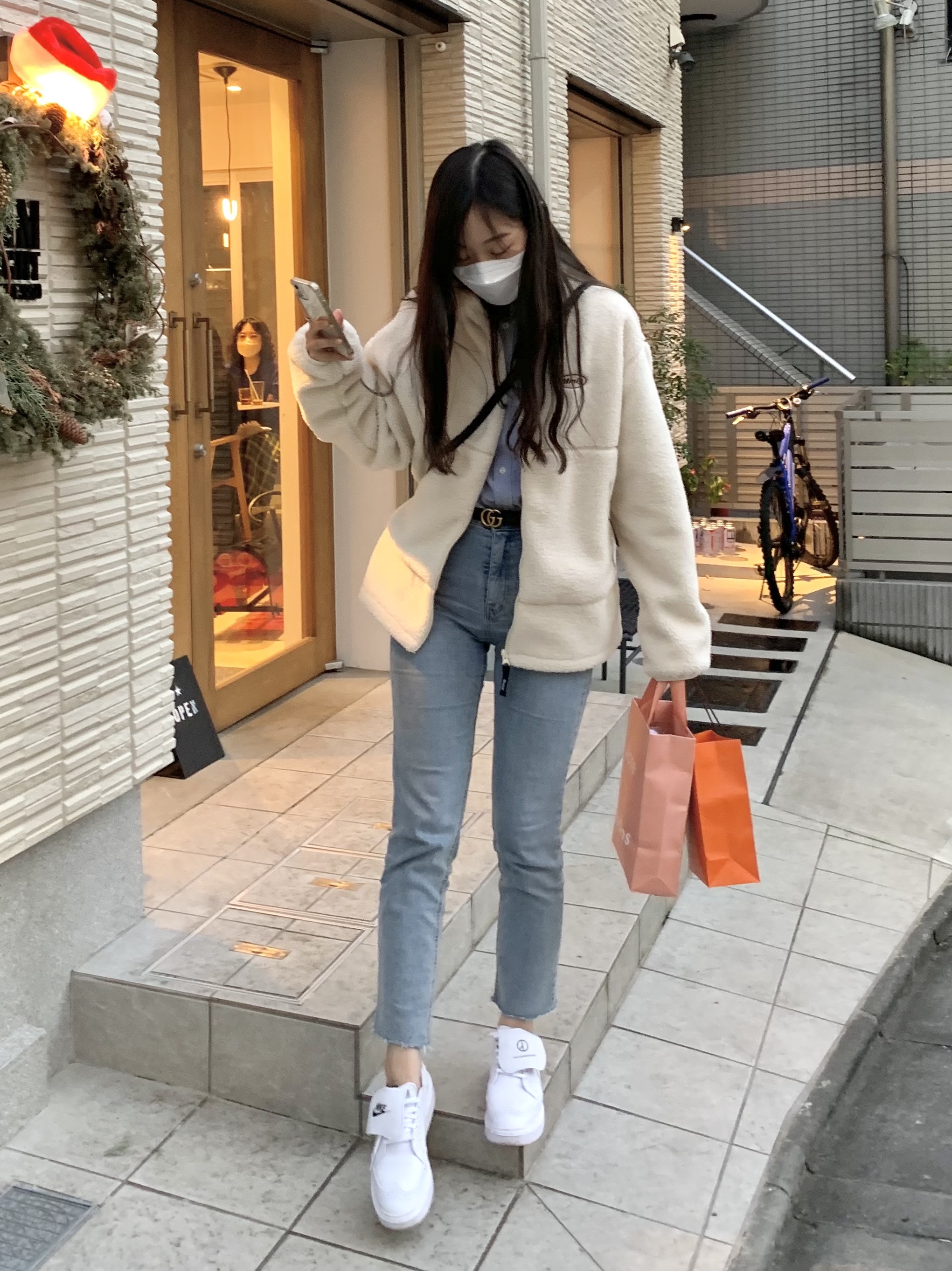 Nike x Peaceminusone Kwondo1 White 착용 스타일