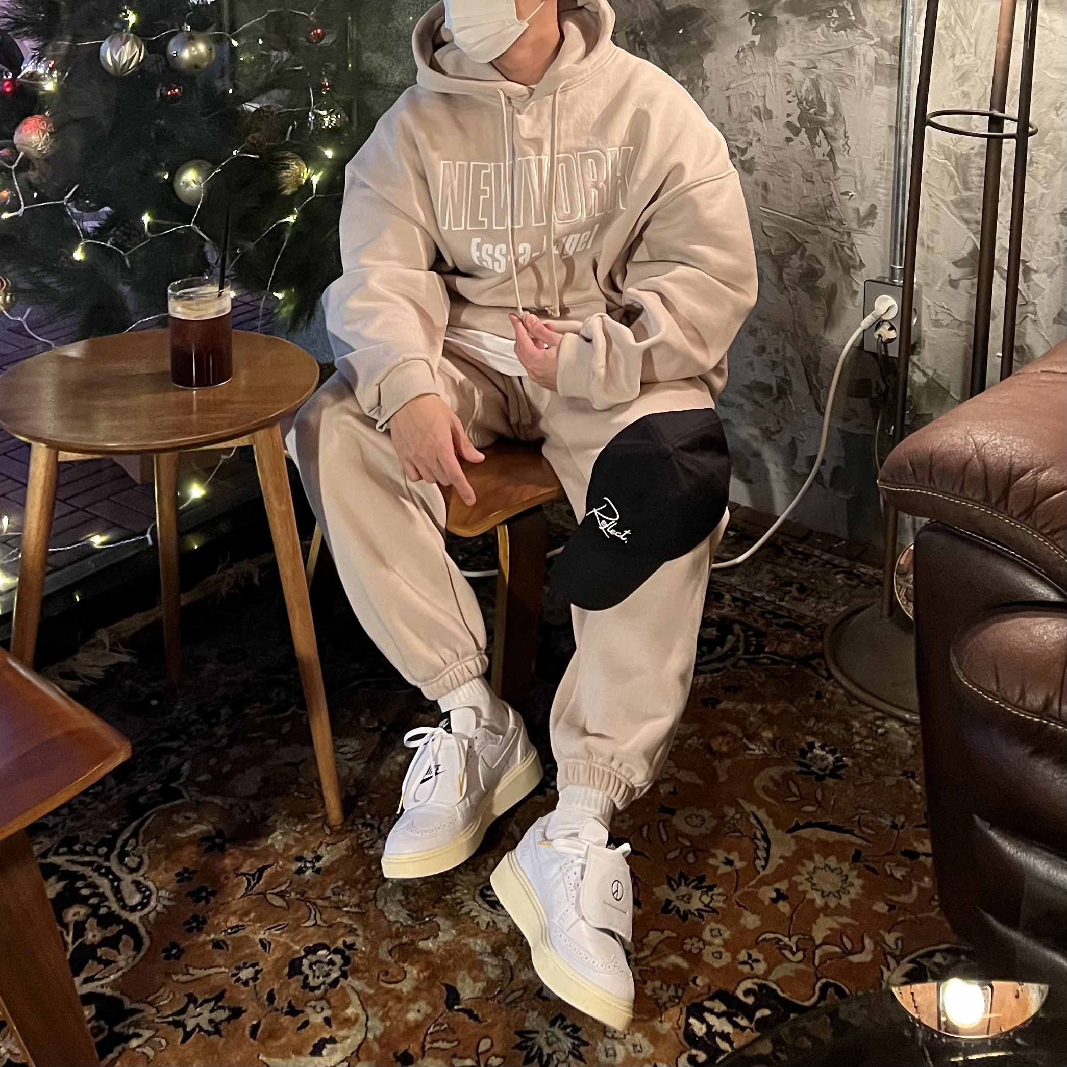 Nike x Peaceminusone Kwondo1 White 착용 스타일 - 1