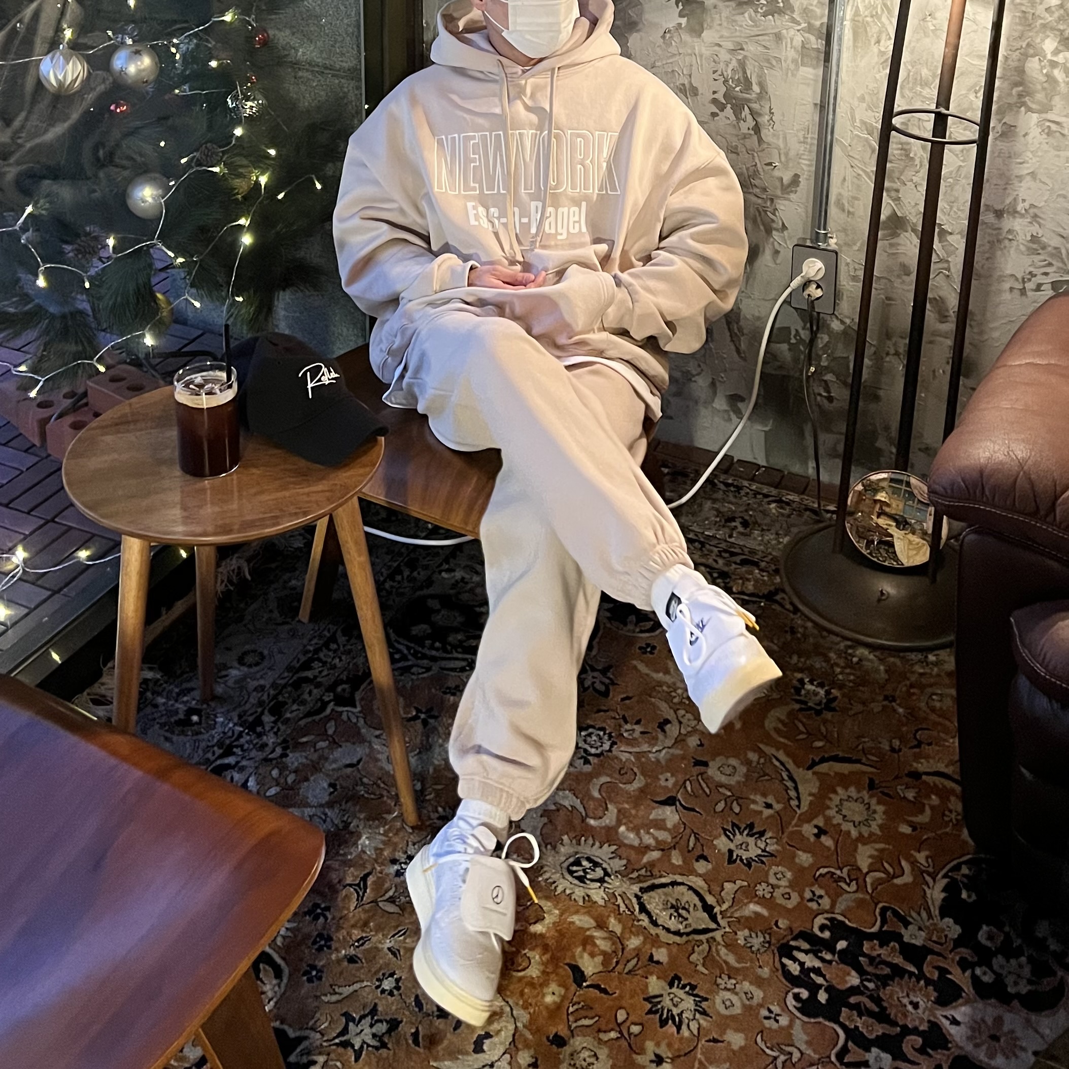 Nike x Peaceminusone Kwondo1 White 착용 스타일 - 2