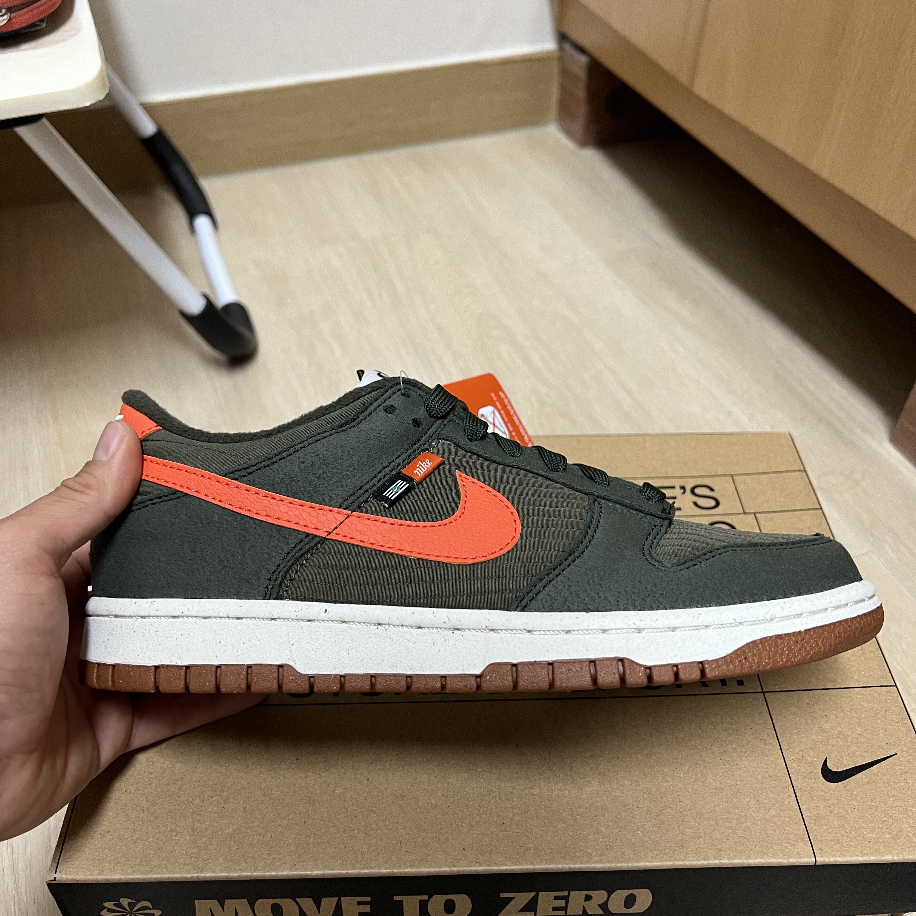 (GS) Nike Dunk Low SE Next Nature Sequoia Olive 착용 스타일