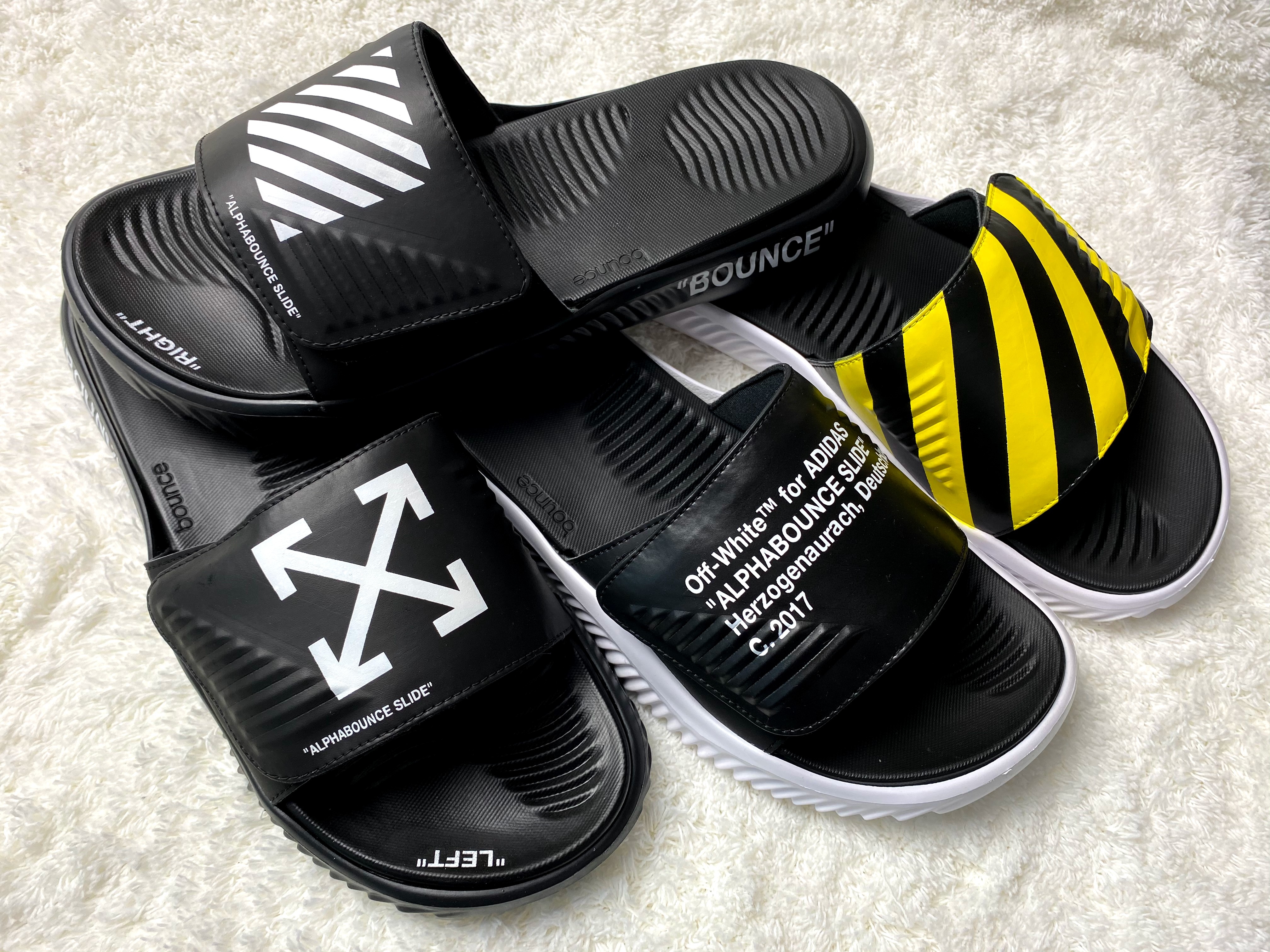 Off-White Industrial Slider Black 착용 스타일 - 1