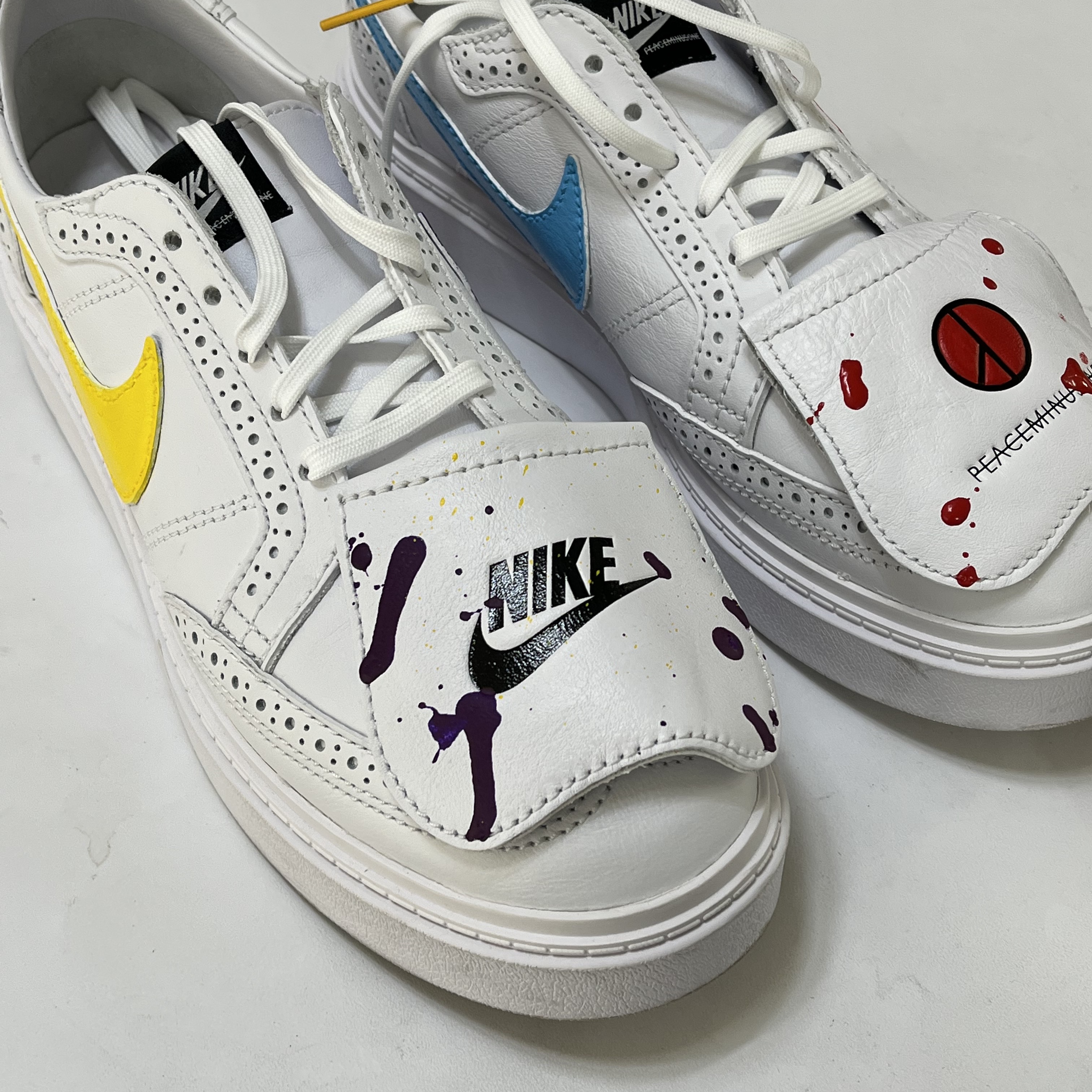 Nike x Peaceminusone Kwondo1 White 착용 스타일 - 4
