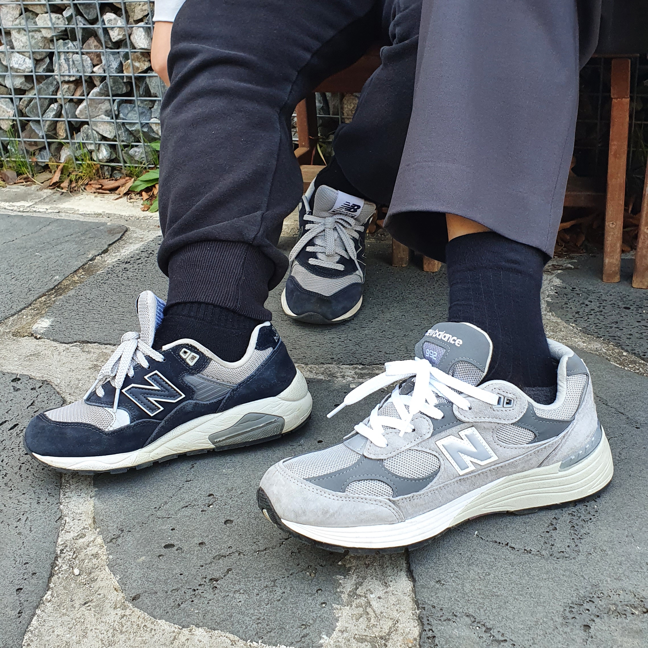 New Balance 992 Made in USA Grey - D Standard 착용 스타일 - 1