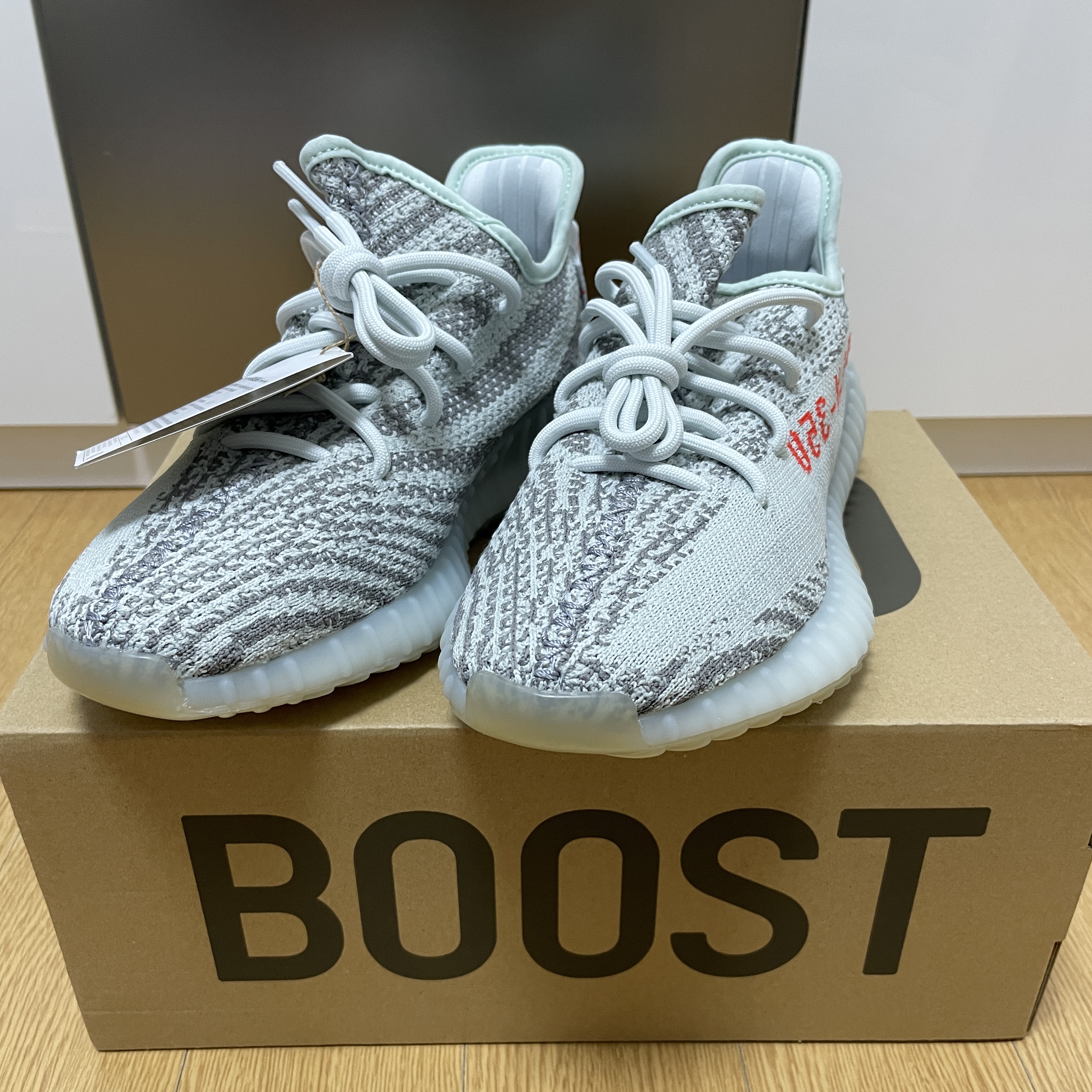 Adidas Yeezy Boost 350 V2 Blue Tint 2017 착용 스타일