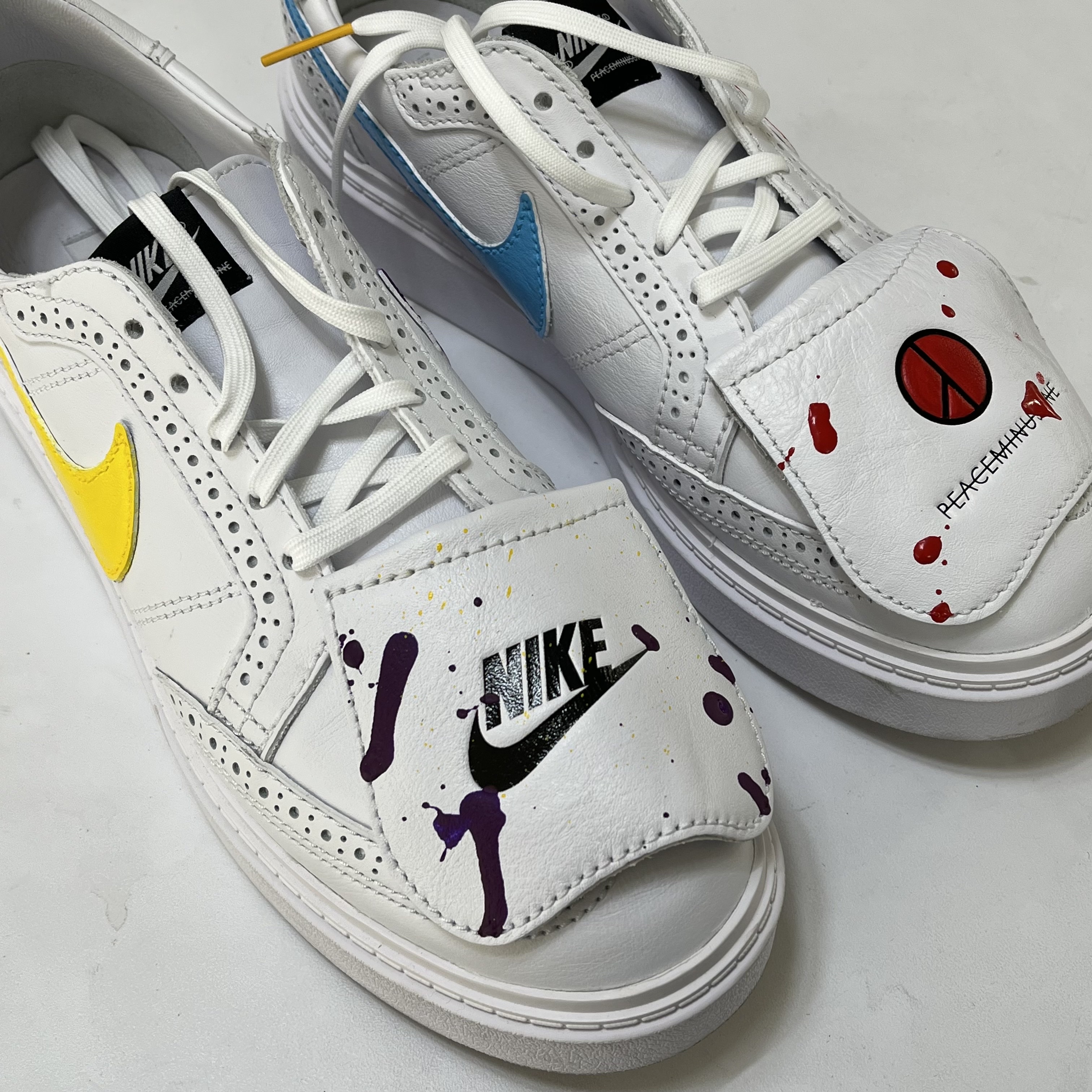 Nike x Peaceminusone Kwondo1 White 착용 스타일 - 5