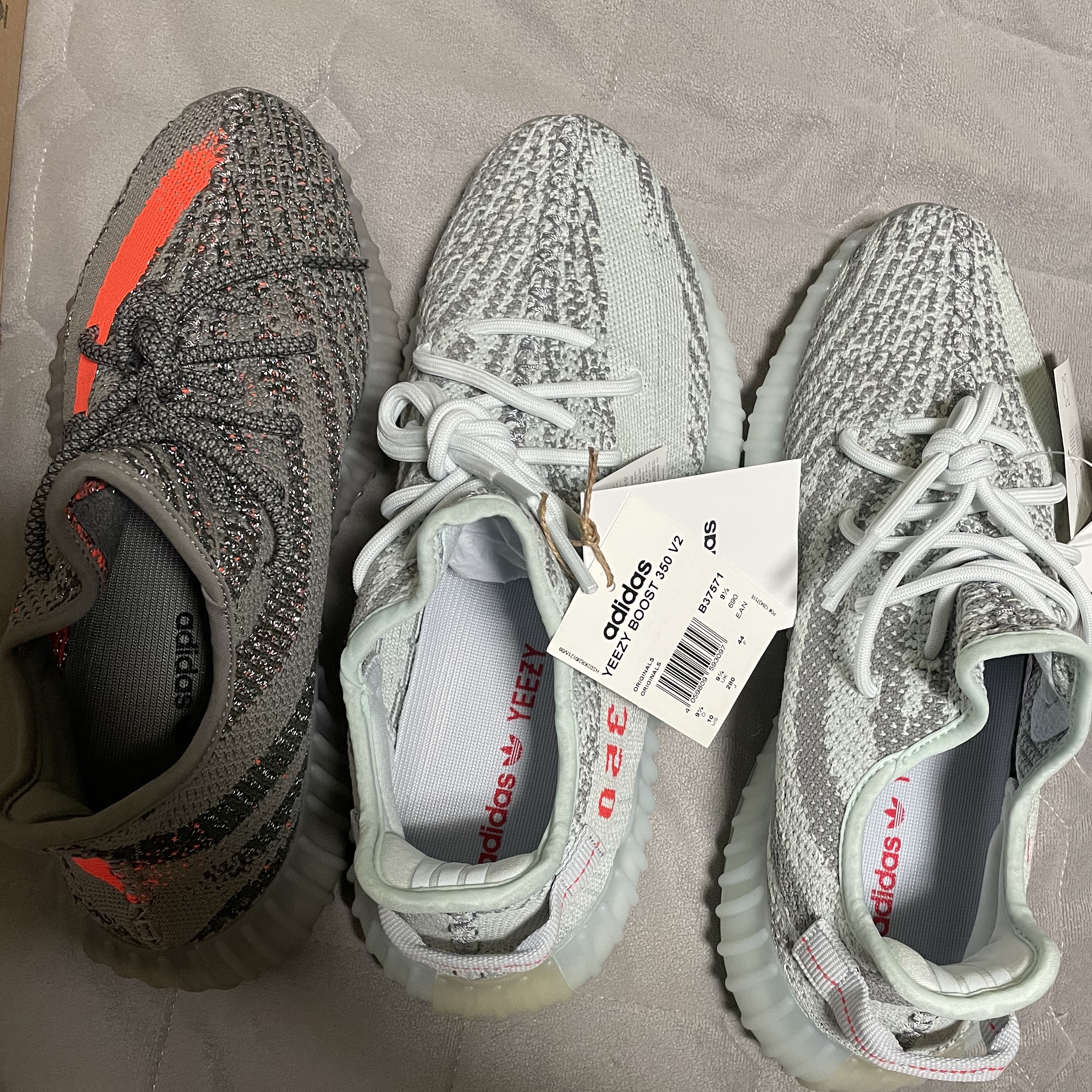Adidas Yeezy Boost 350 V2 Beluga - Reflective, Adidas Yeezy Boost 350 V2 Blue Tint 2017 착용 스타일 - 1