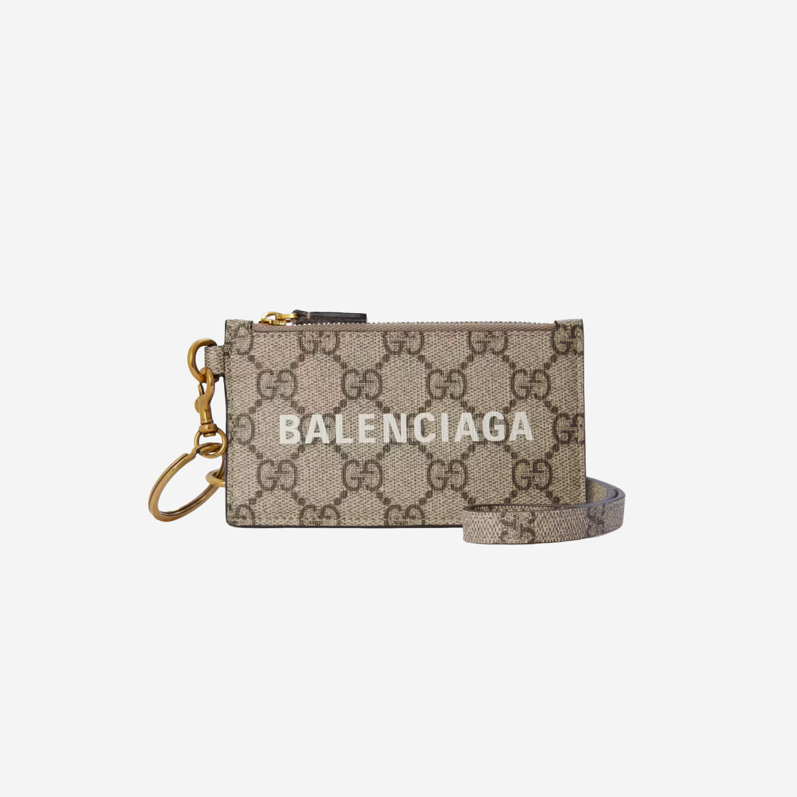 Gucci x Balenciaga The Hacker Project Card Case with Strap Beige Ebony 상세 이미지 1