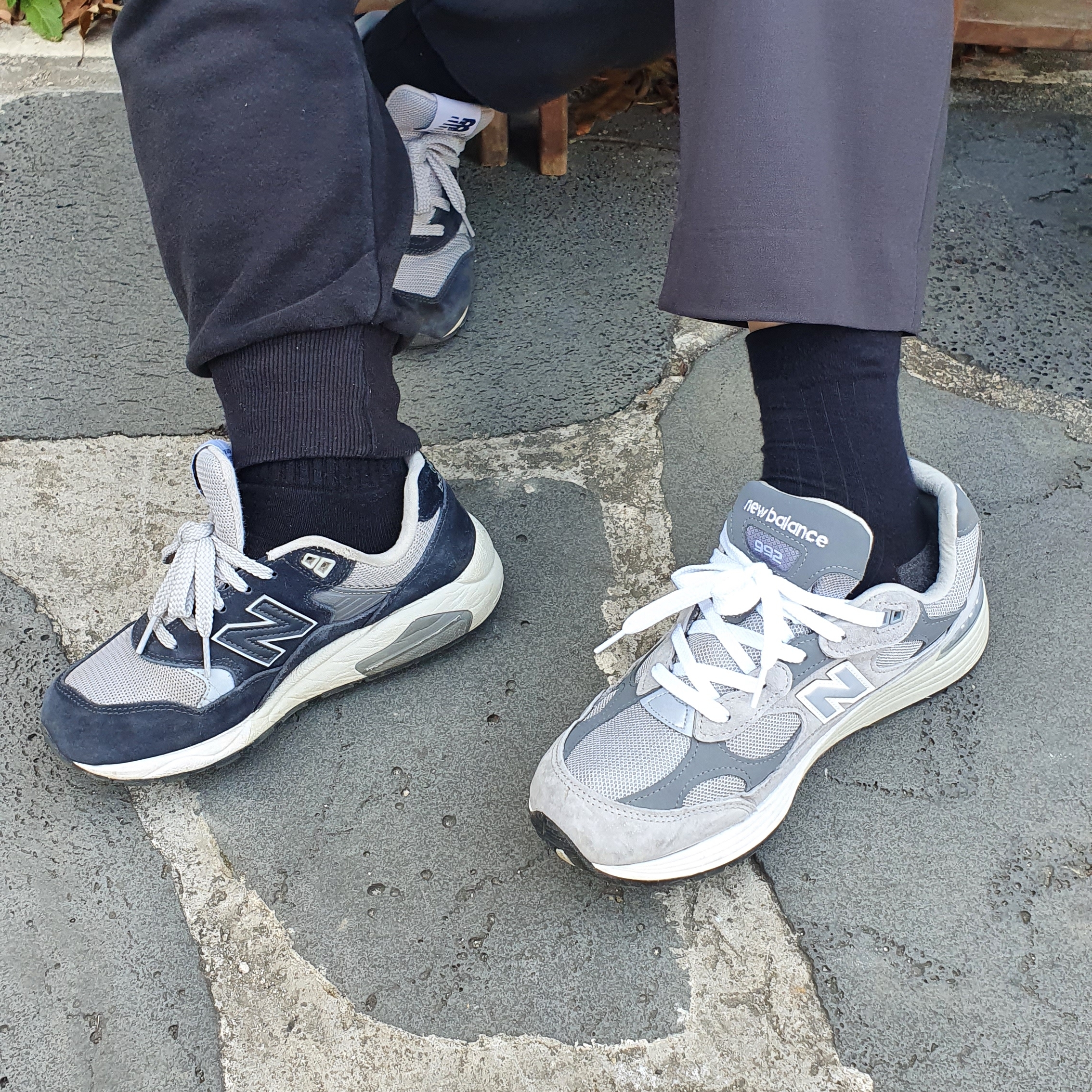 New Balance 992 Made in USA Grey - D Standard 착용 스타일 - 2
