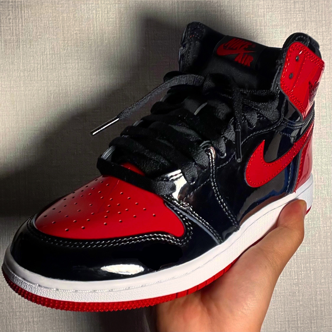 (GS) Jordan 1 Retro High OG Patent Bred 착용 스타일