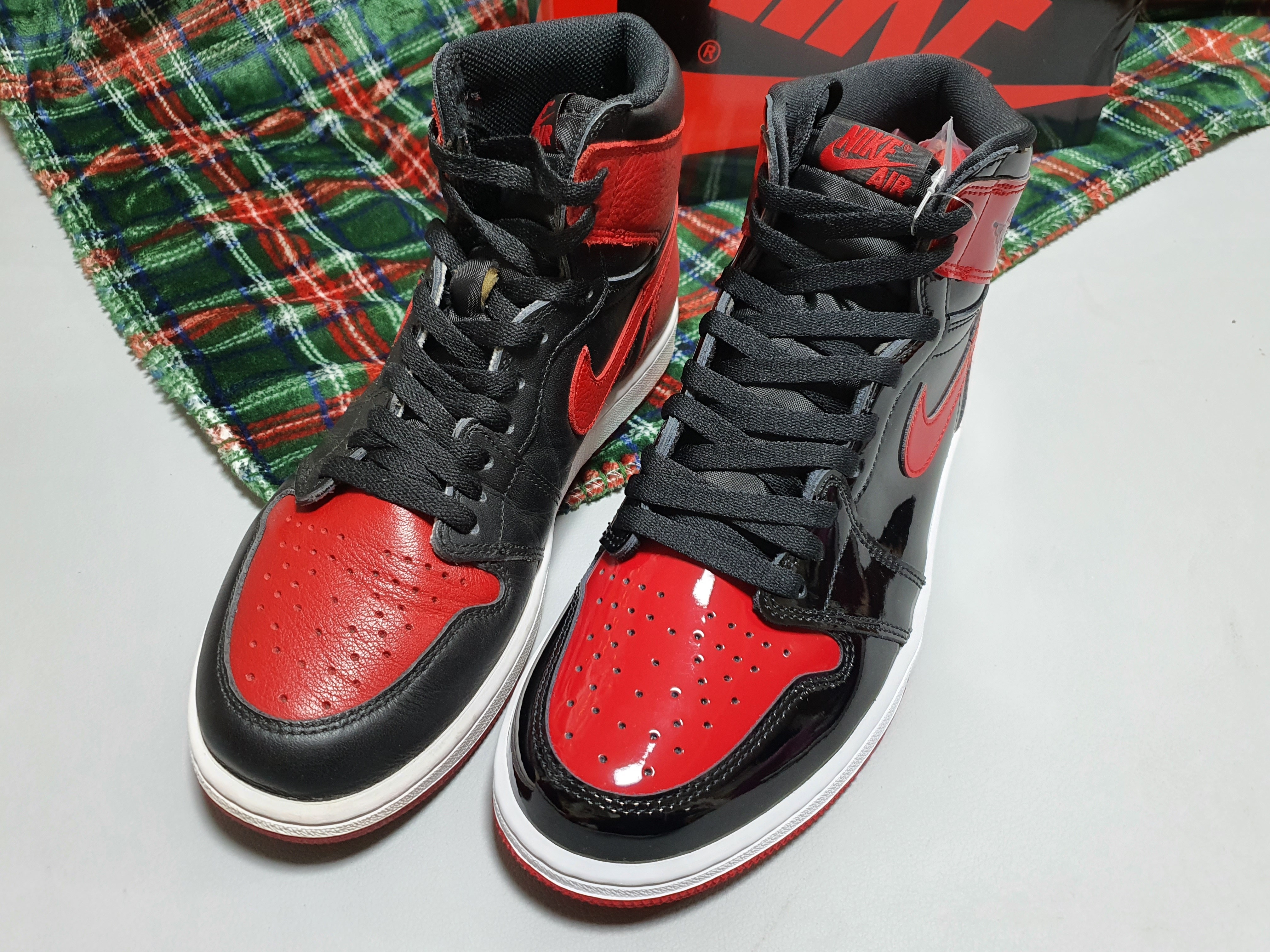 Jordan 1 Retro High OG Patent Bred, Jordan 1 Retro High OG Bred Banned 2016 착용 스타일 - 2