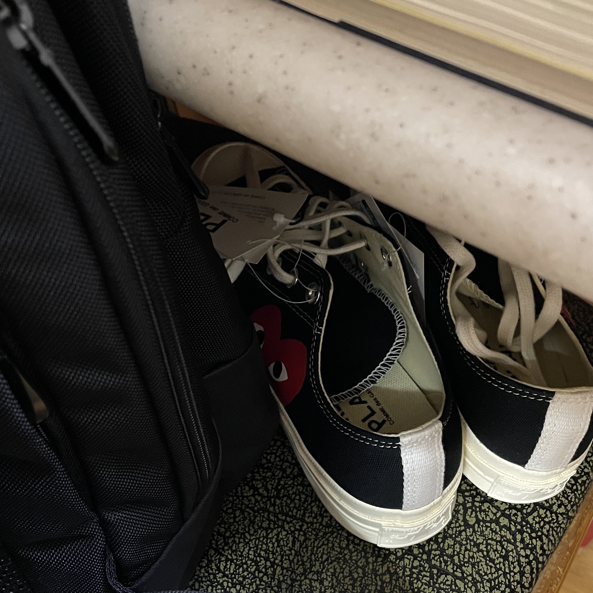 Converse x Play Comme des Garcons Chuck 70 Ox Black 착용 스타일