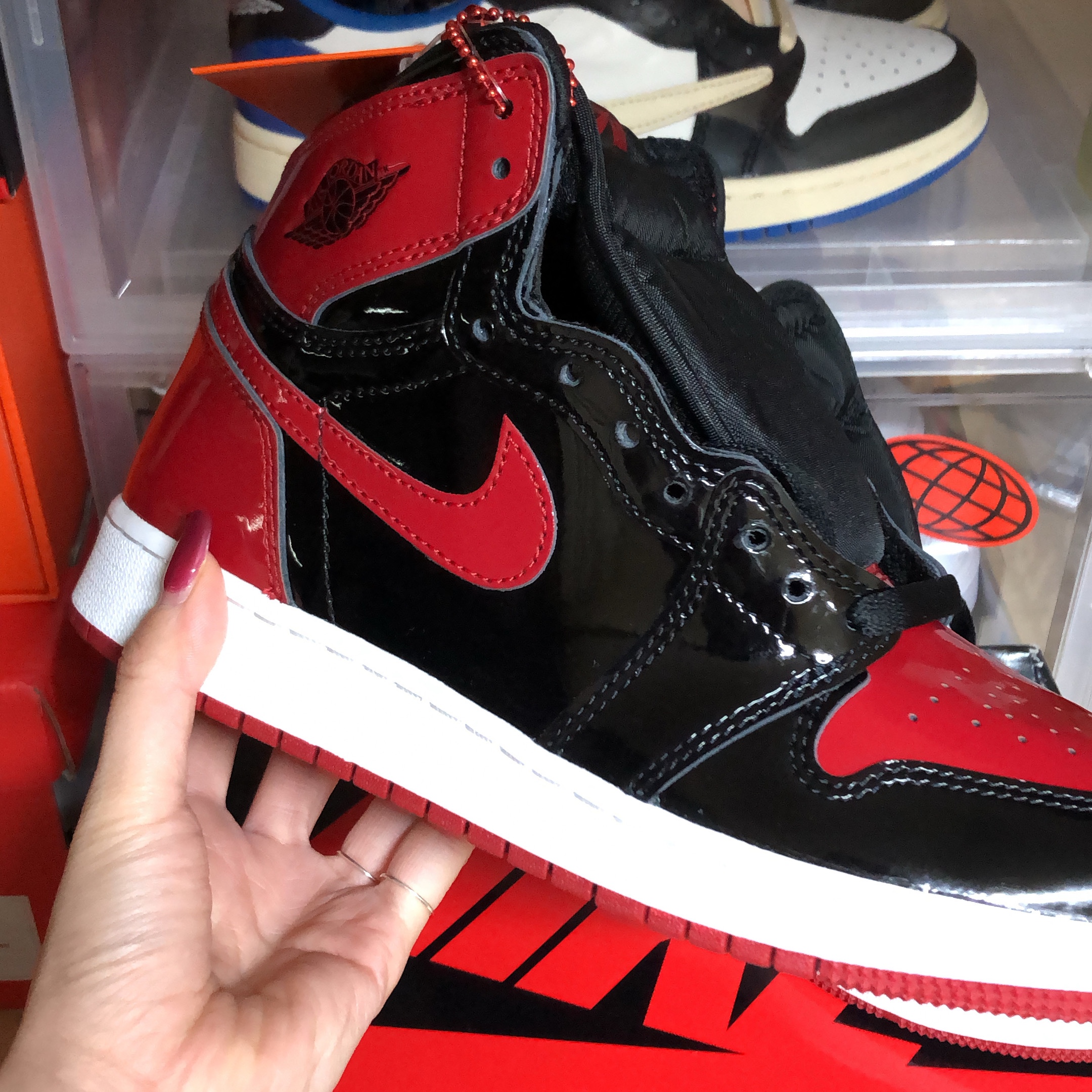 (GS) Jordan 1 Retro High OG Patent Bred 착용 스타일