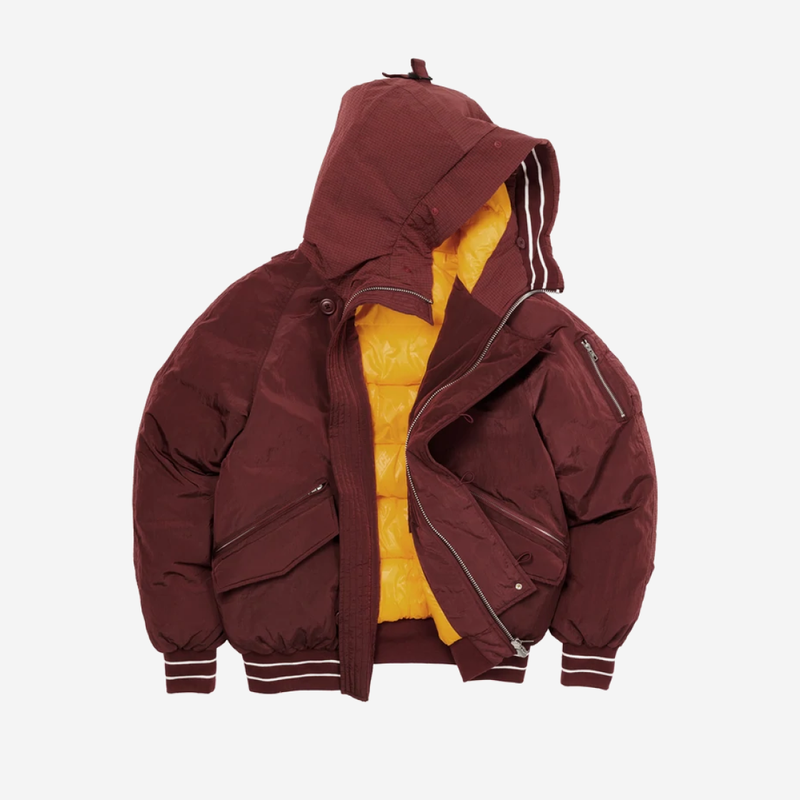 Palace P-2B Short Parka Burgundy - 21FW 상세 이미지 4