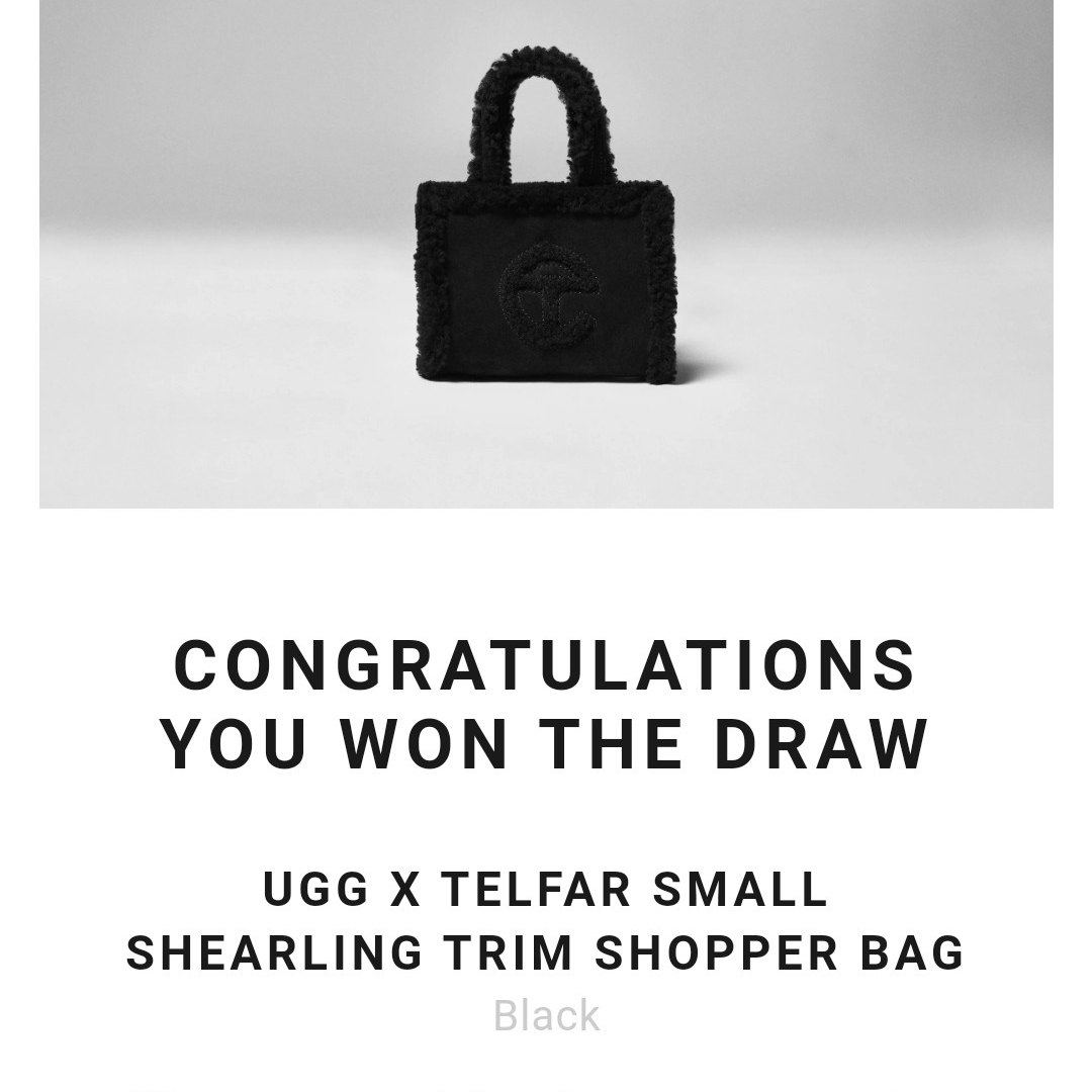 Telfar x UGG Small Shopping Bag Black 착용 스타일