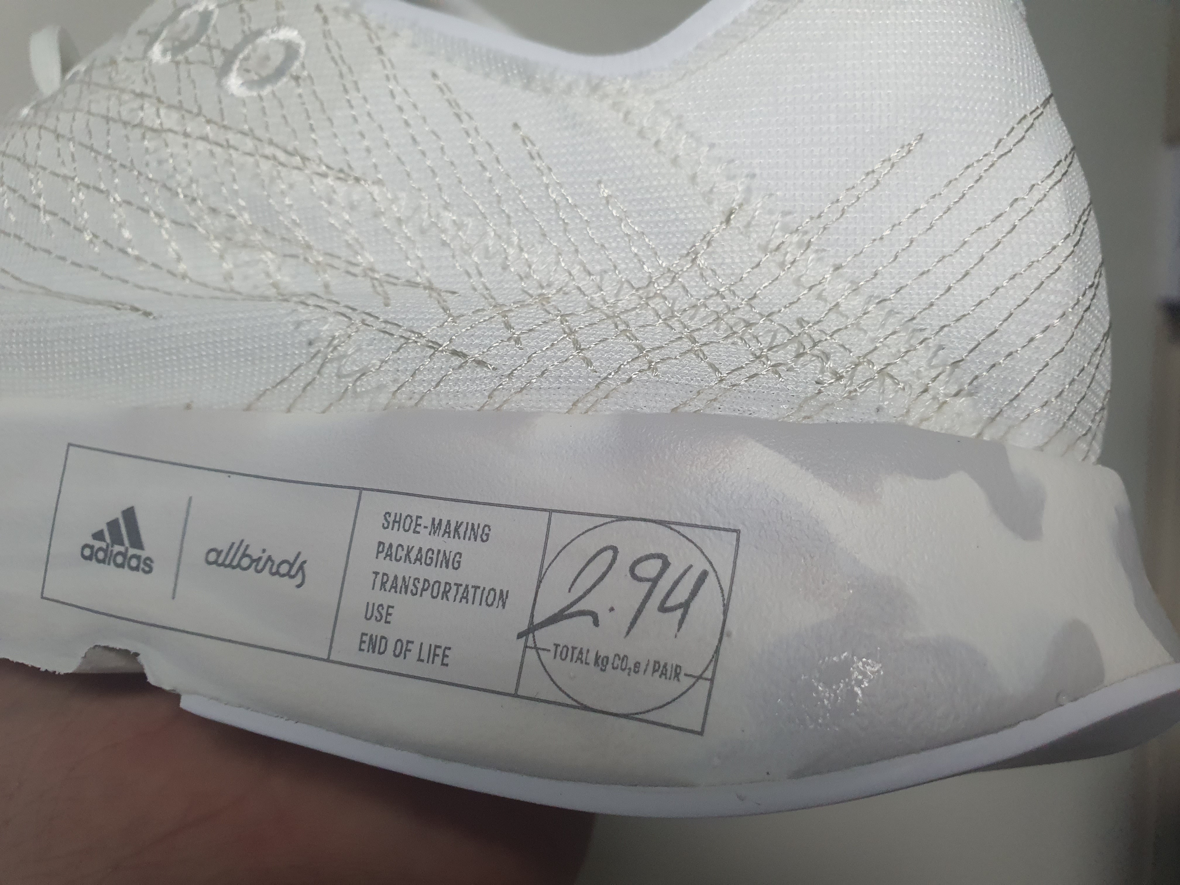 Adidas x Allbirds Futurecraft Footprint Non Dyed 착용 스타일 - 2