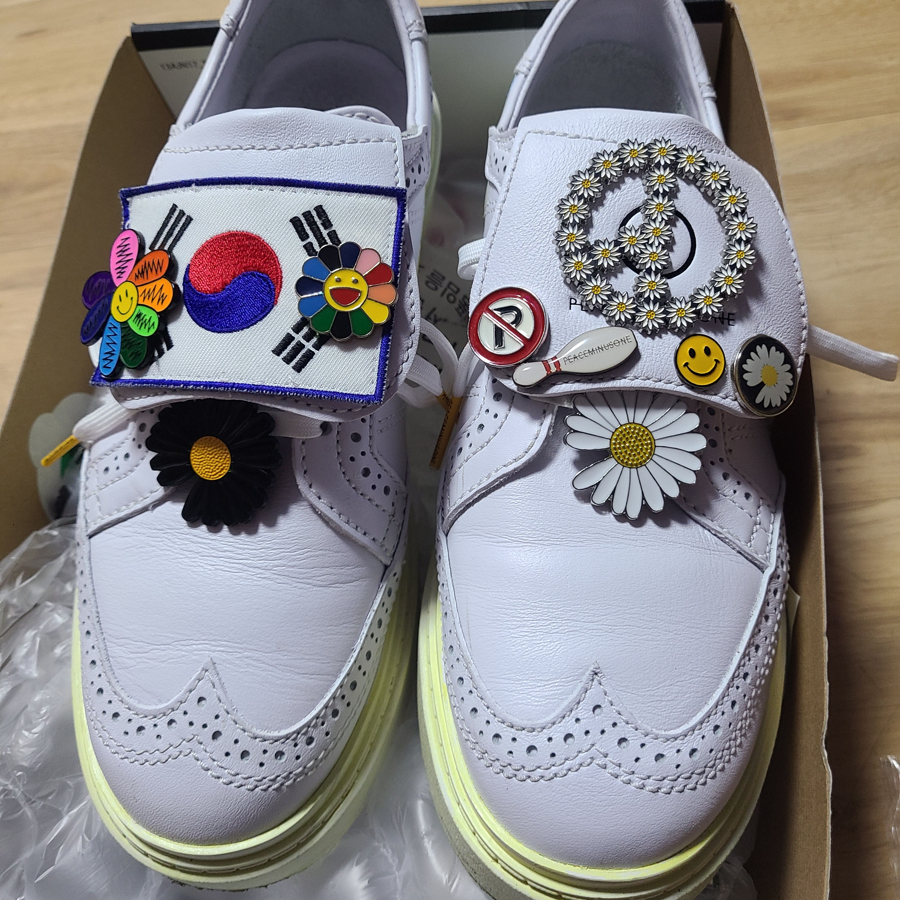 Nike x Peaceminusone Kwondo1 White 착용 스타일