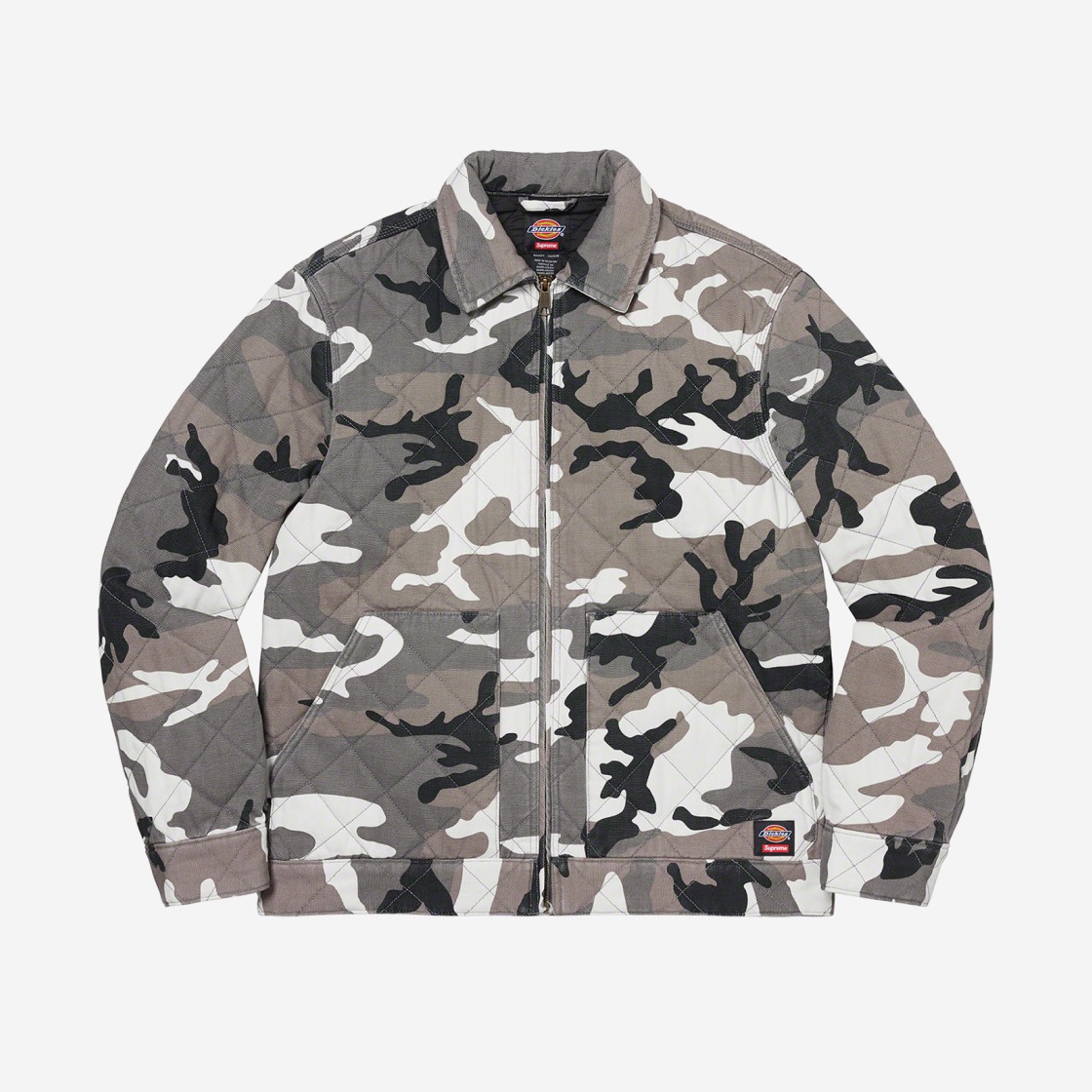 Supreme x Dickies Quilted Denim Work Jacket Grey Camo - 21FW 상세 이미지 1