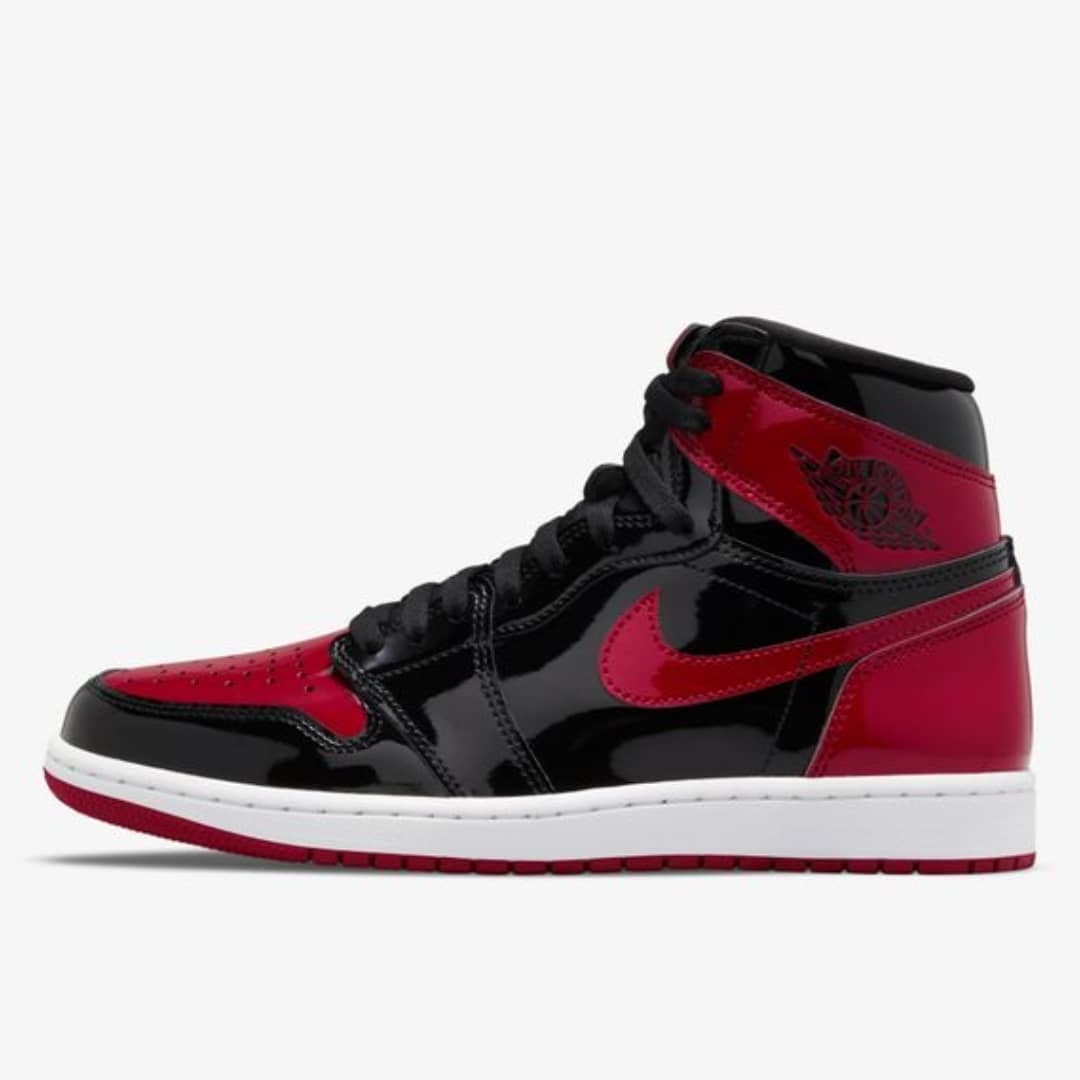 Jordan 1 Retro High OG Patent Bred, (GS) Jordan 1 Retro High OG Patent Bred 착용 스타일 - 1