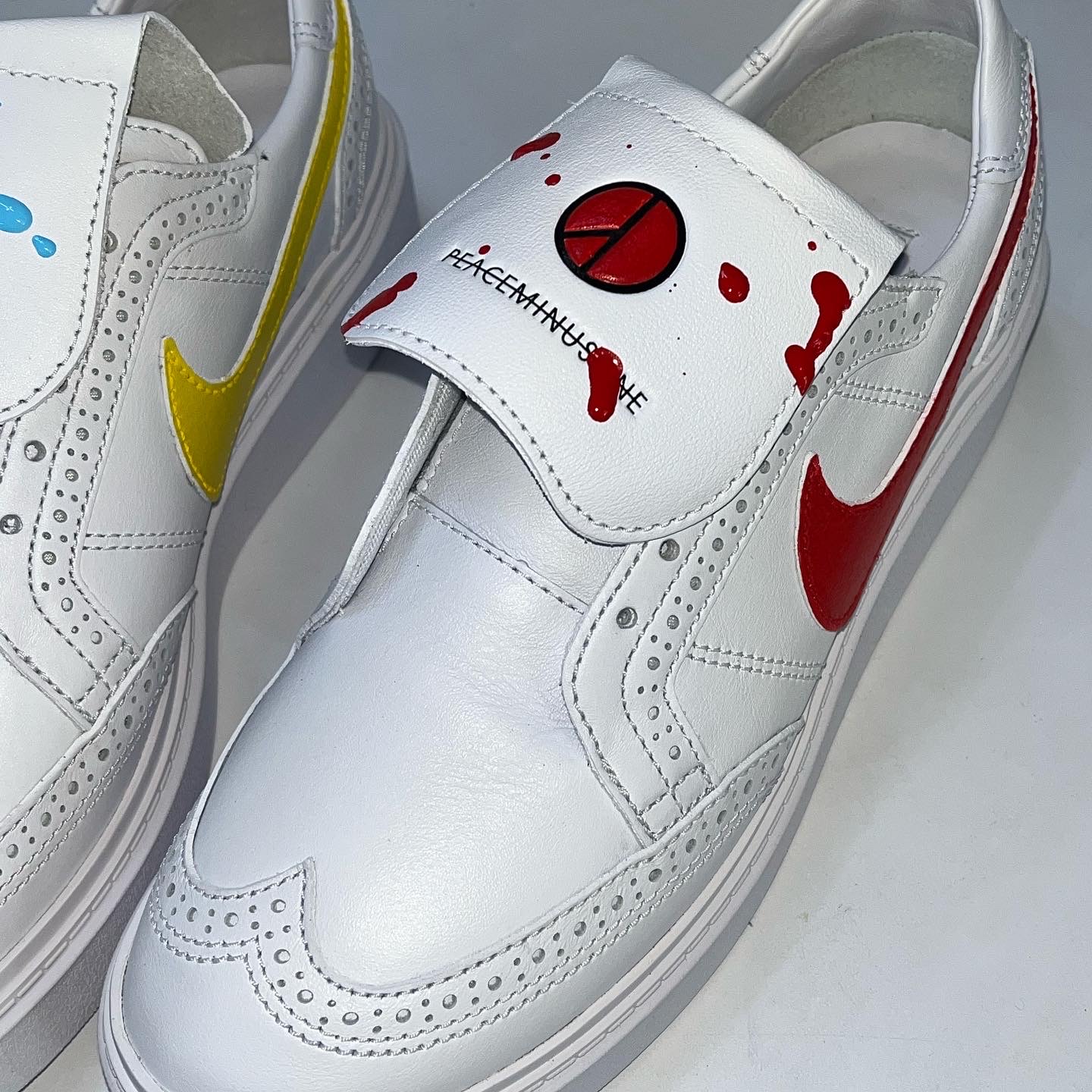 Nike x Peaceminusone Kwondo1 White 착용 스타일 - 3