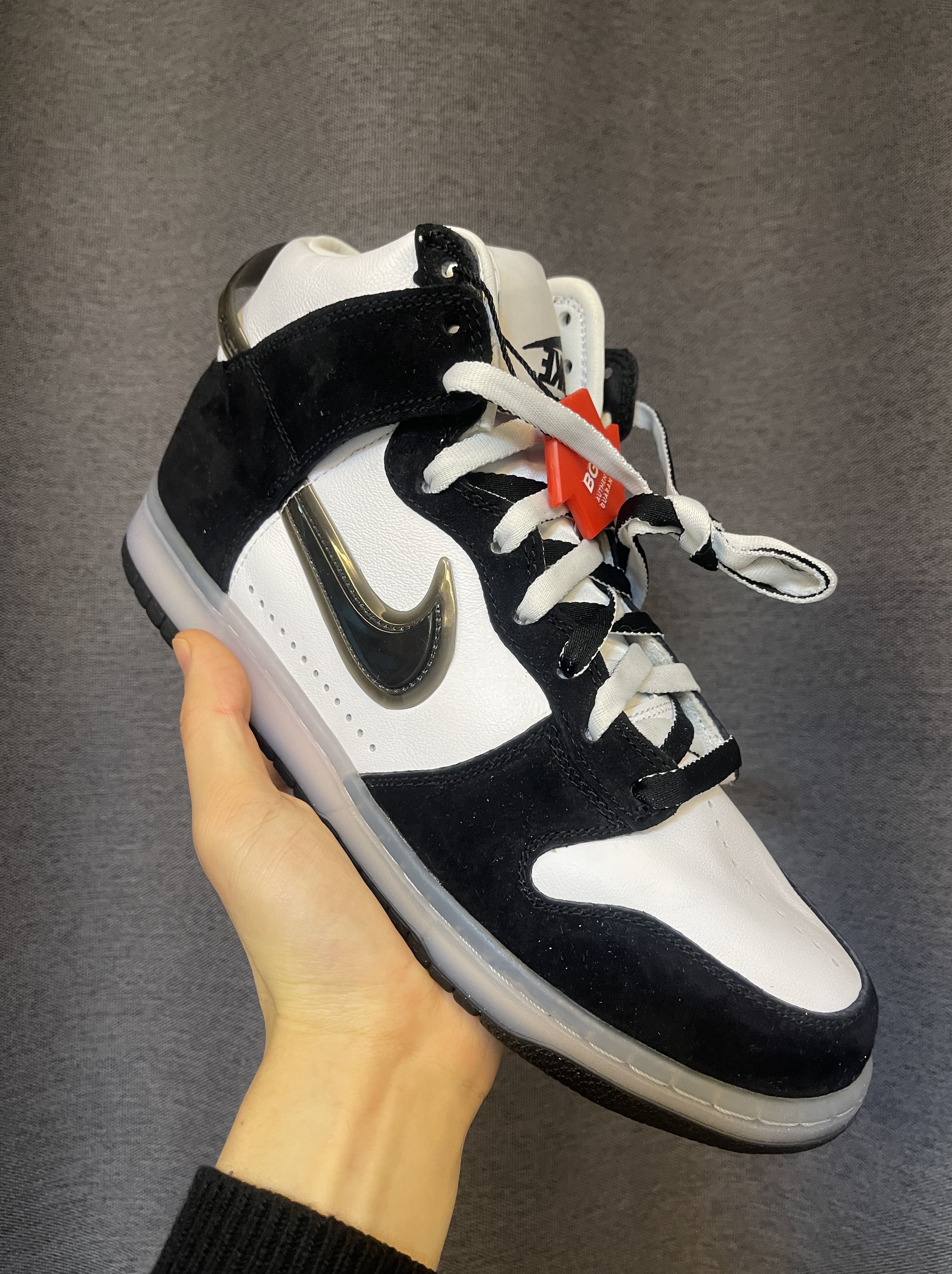 Nike x Slam Jam Dunk High SP Clear Black 착용 스타일
