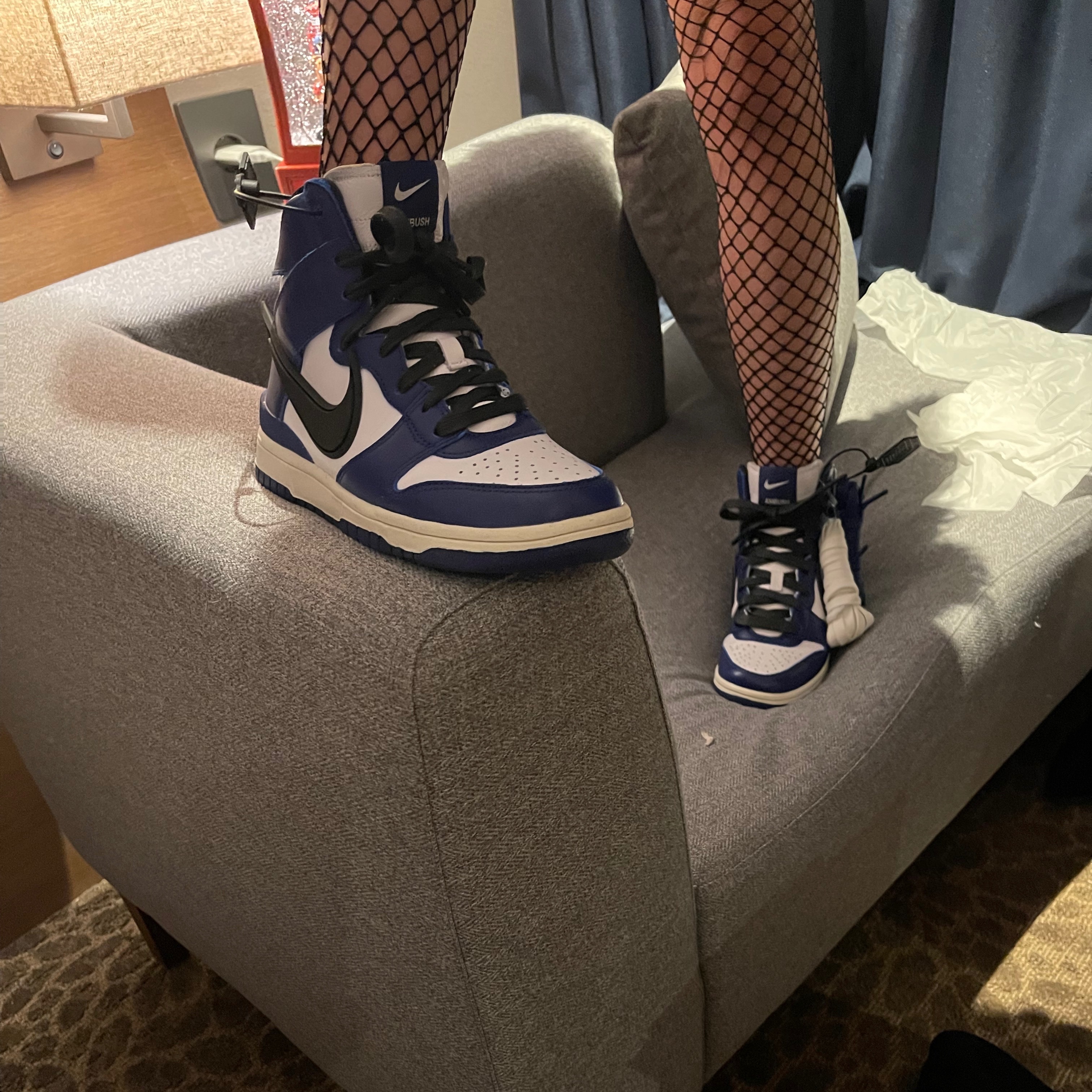 Nike x Ambush Dunk High Deep Royal Blue 착용 스타일 - 2