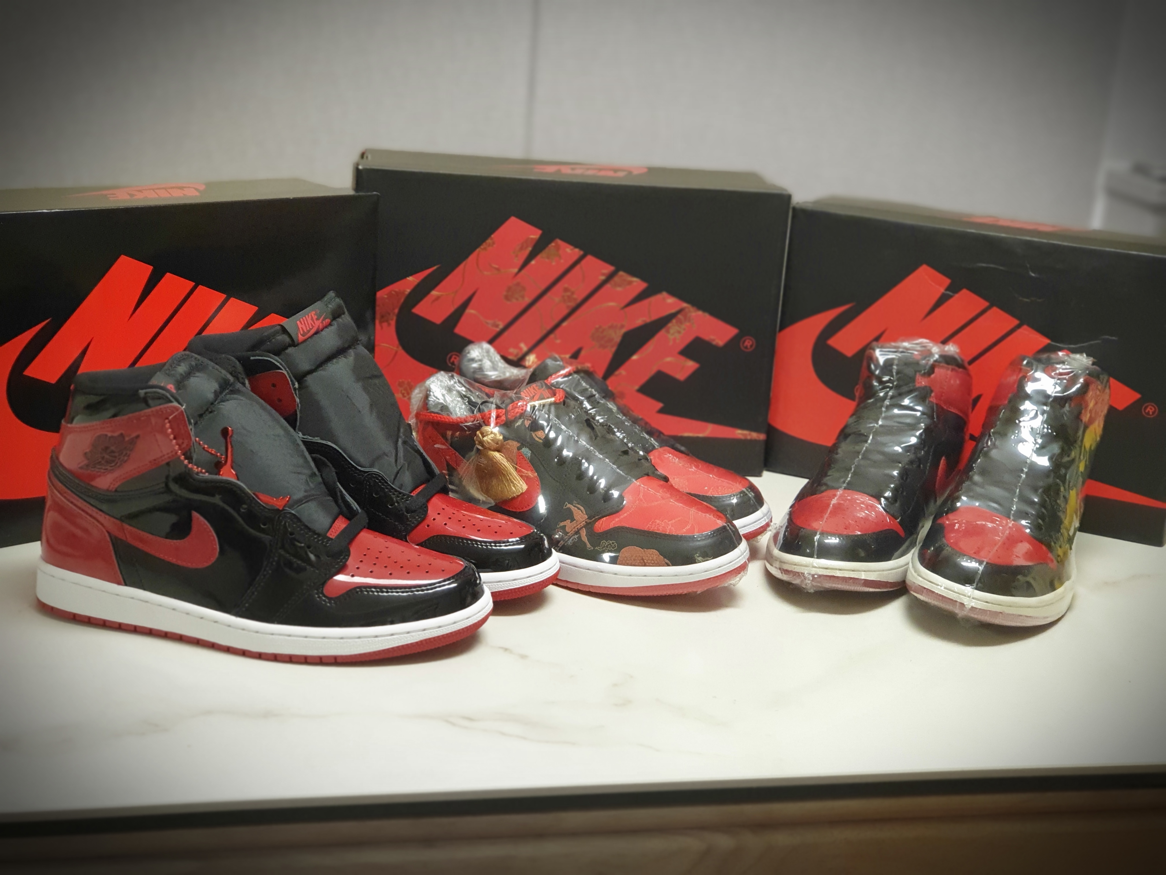 Jordan 1 Retro High OG Patent Bred, Jordan 1 Retro High OG Bred 2013 착용 스타일