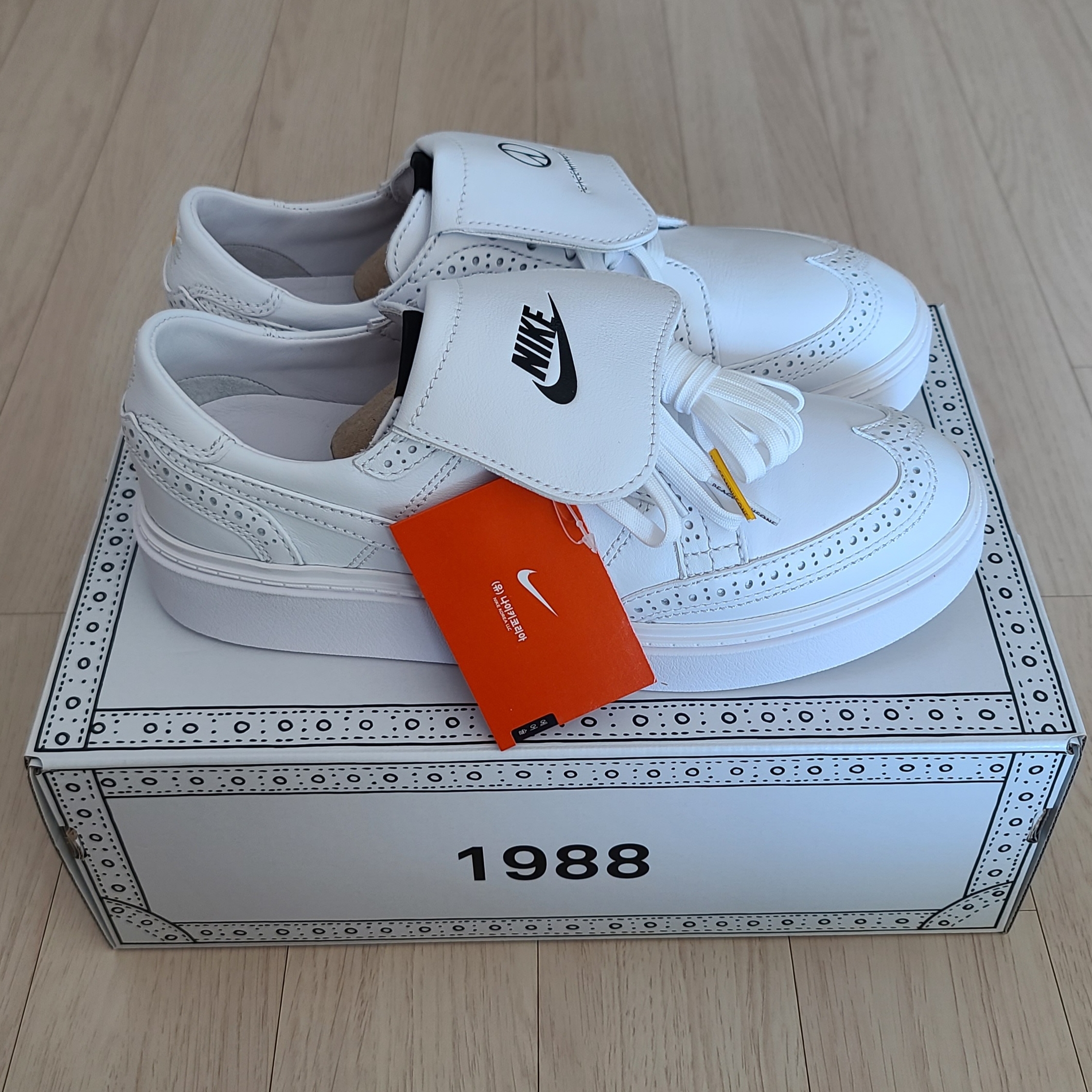 Nike x Peaceminusone Kwondo1 White 착용 스타일 - 1