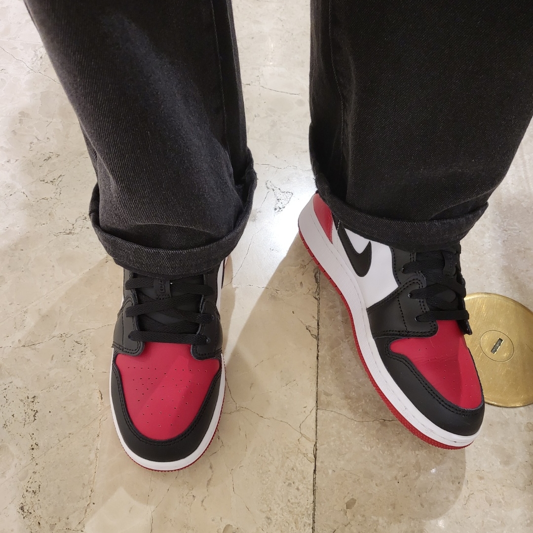 (GS) Jordan 1 Low Bred Toe 착용 스타일