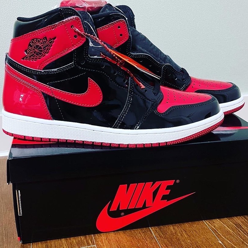 Jordan 1 Retro High OG Patent Bred 착용 스타일