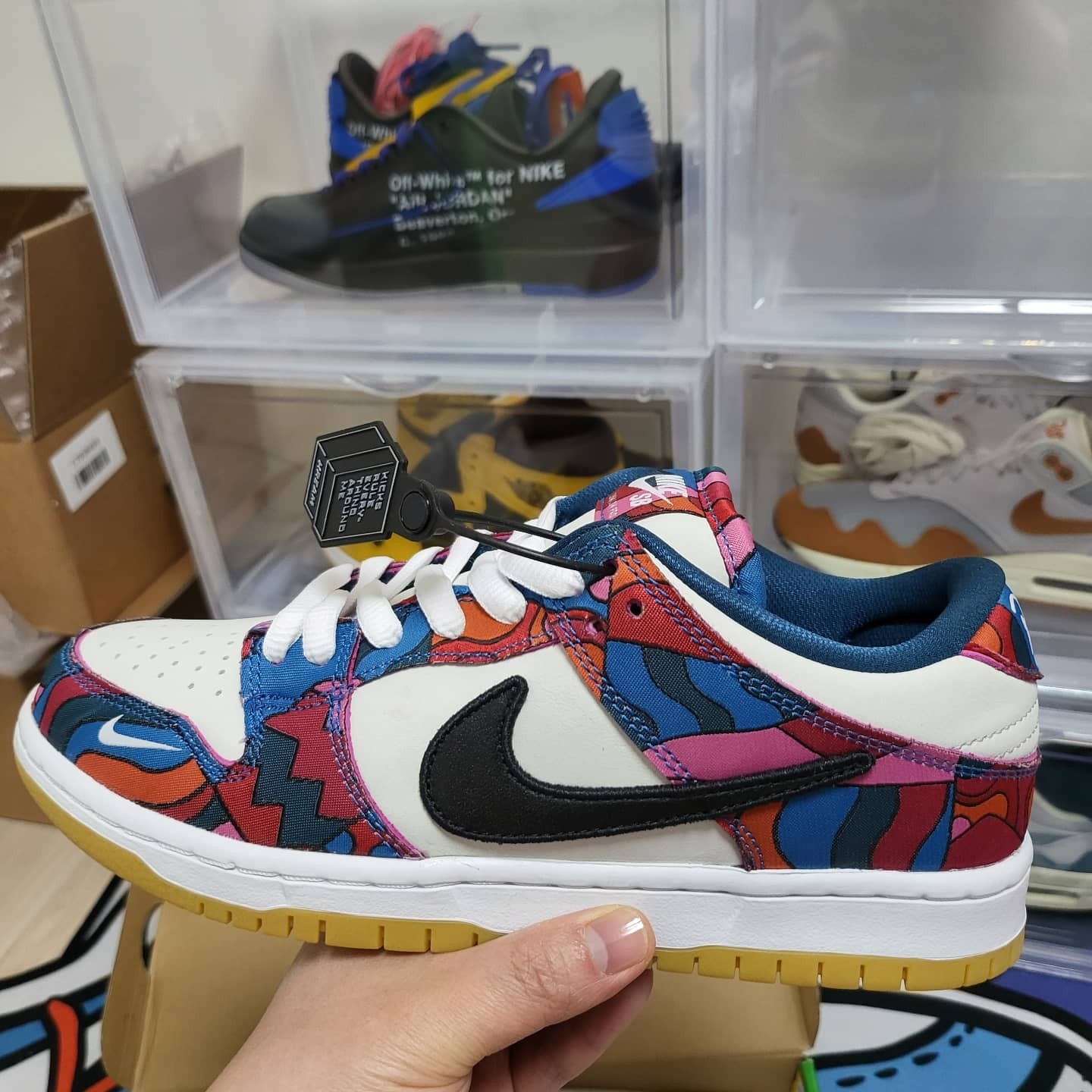 Nike x Parra SB Dunk Low Pro Abstract Art 착용 스타일 - 3